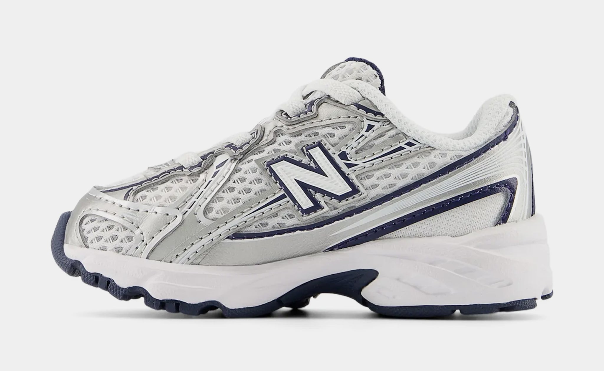 TURU New Balance 740 Bungee Lace Infant Toddler Lifestyle Shoes White