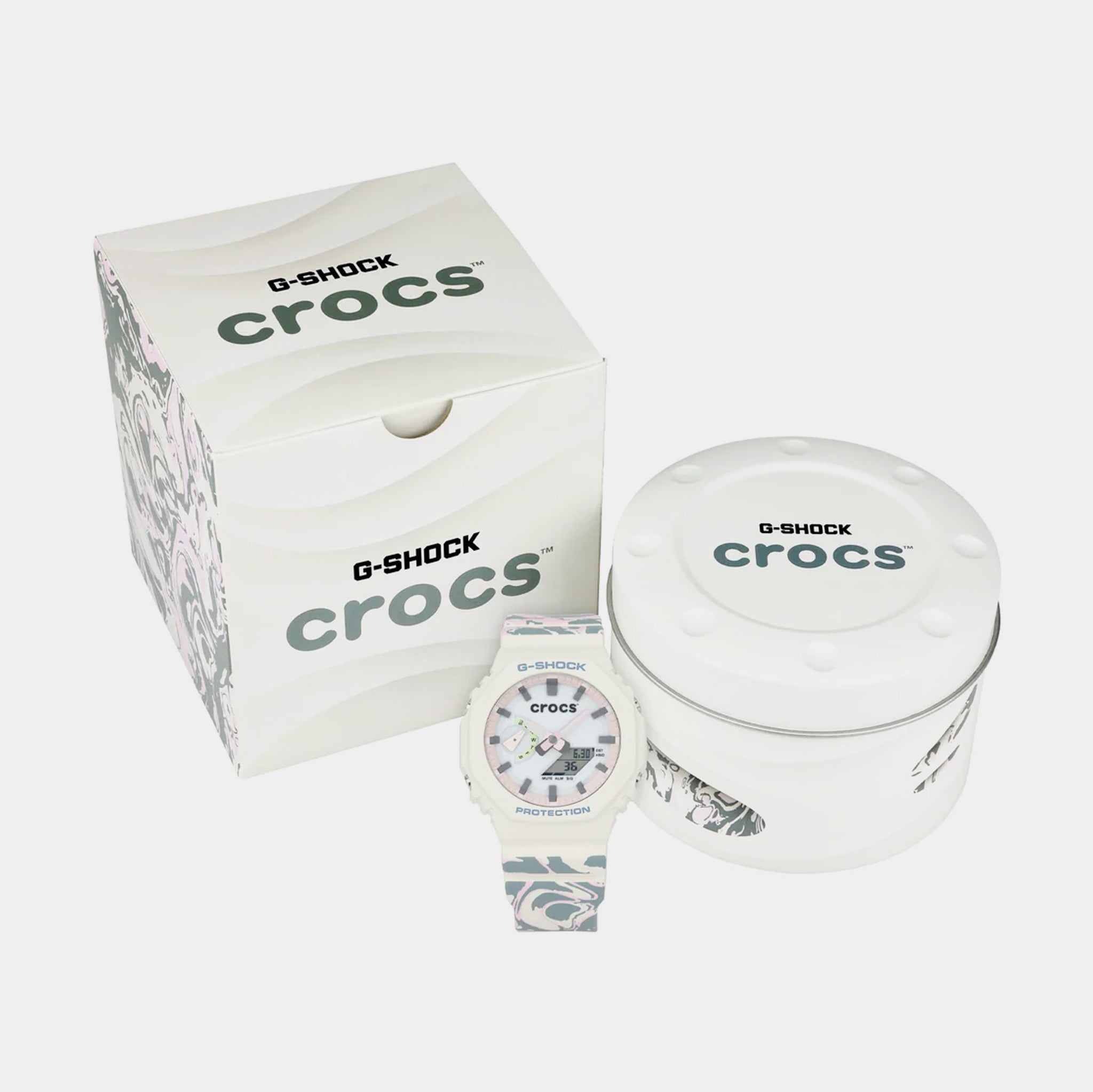 Crocs Echo Wave G Shock Mens Sandals White Multi 211110-90H – Shoe 