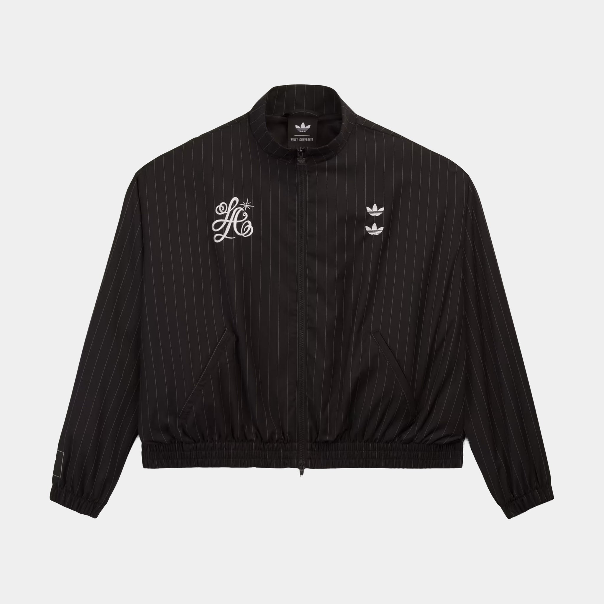 adidas Chavarria Pinstripe Track Mens Jacket Black White KR8696 – Shoe  Palace