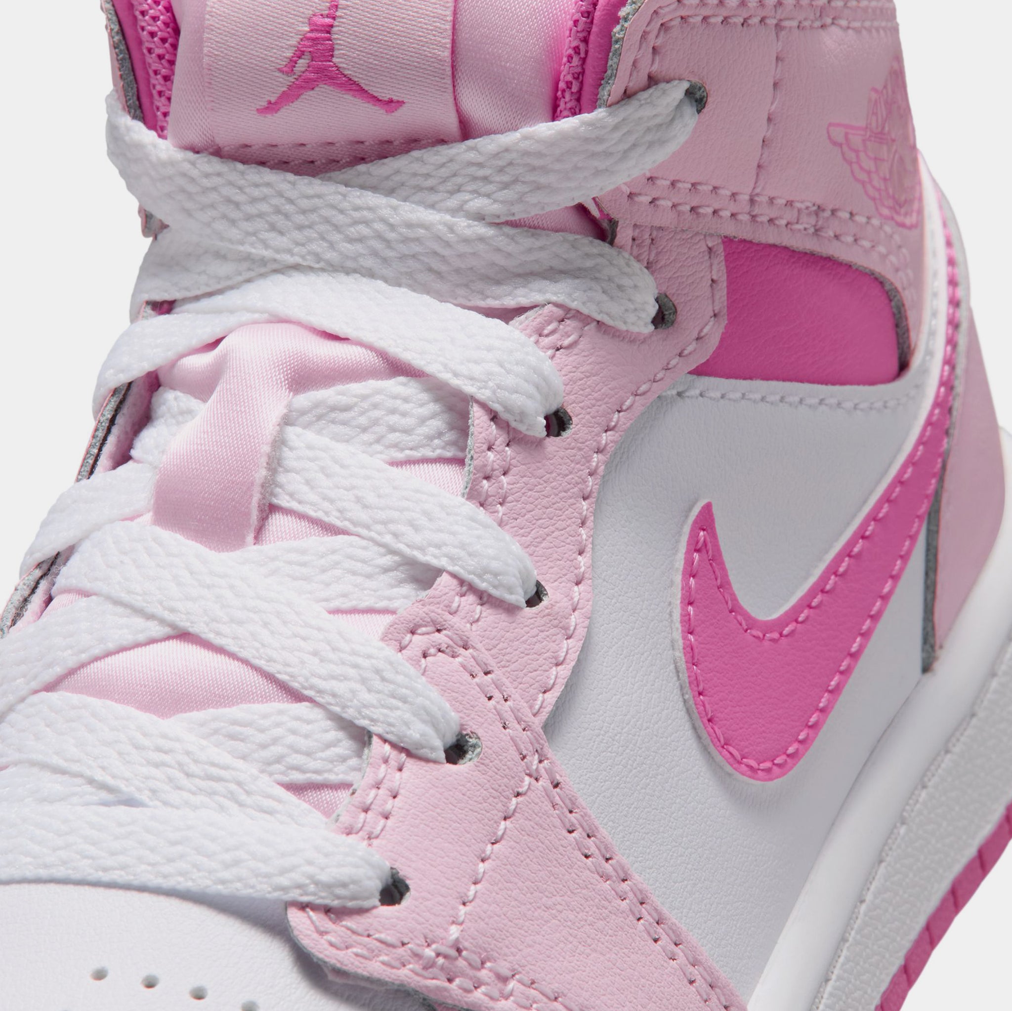 Jordan Air Jordan 1 Mid Preschool Shoes Pink Foam China Rose White