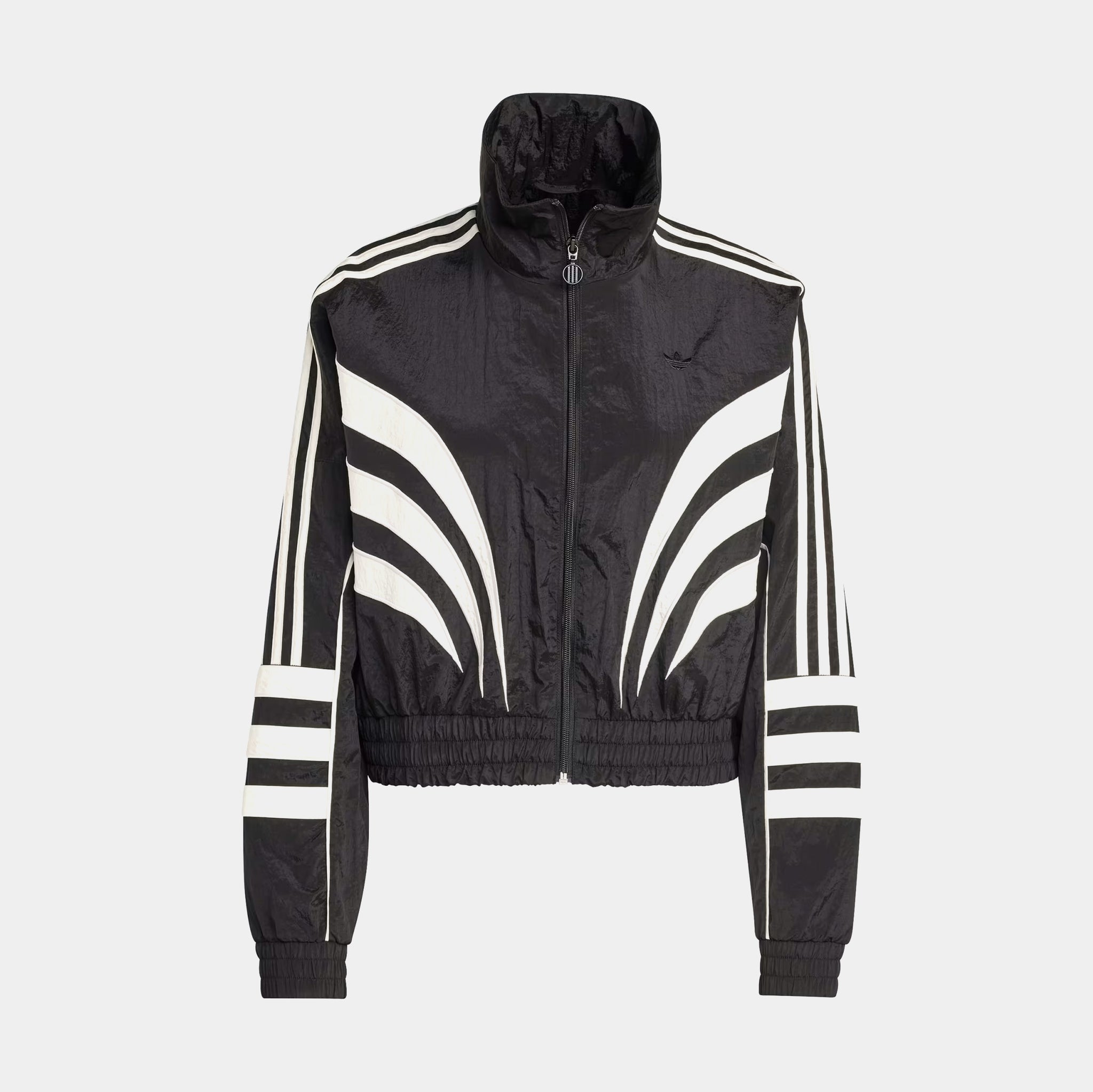 adidas Atlanta Cut Nylon Track Womens Jacket Black White IW5511 