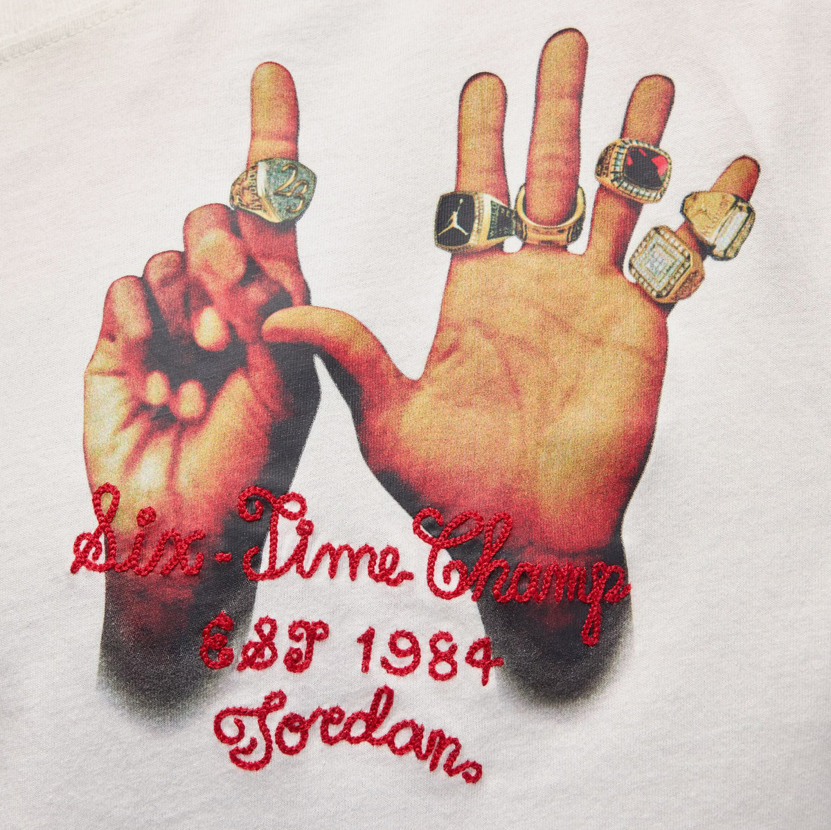 Jordan Graphic 6 Rings Womens Short Sleeve Shirt White HM7275-133 ...