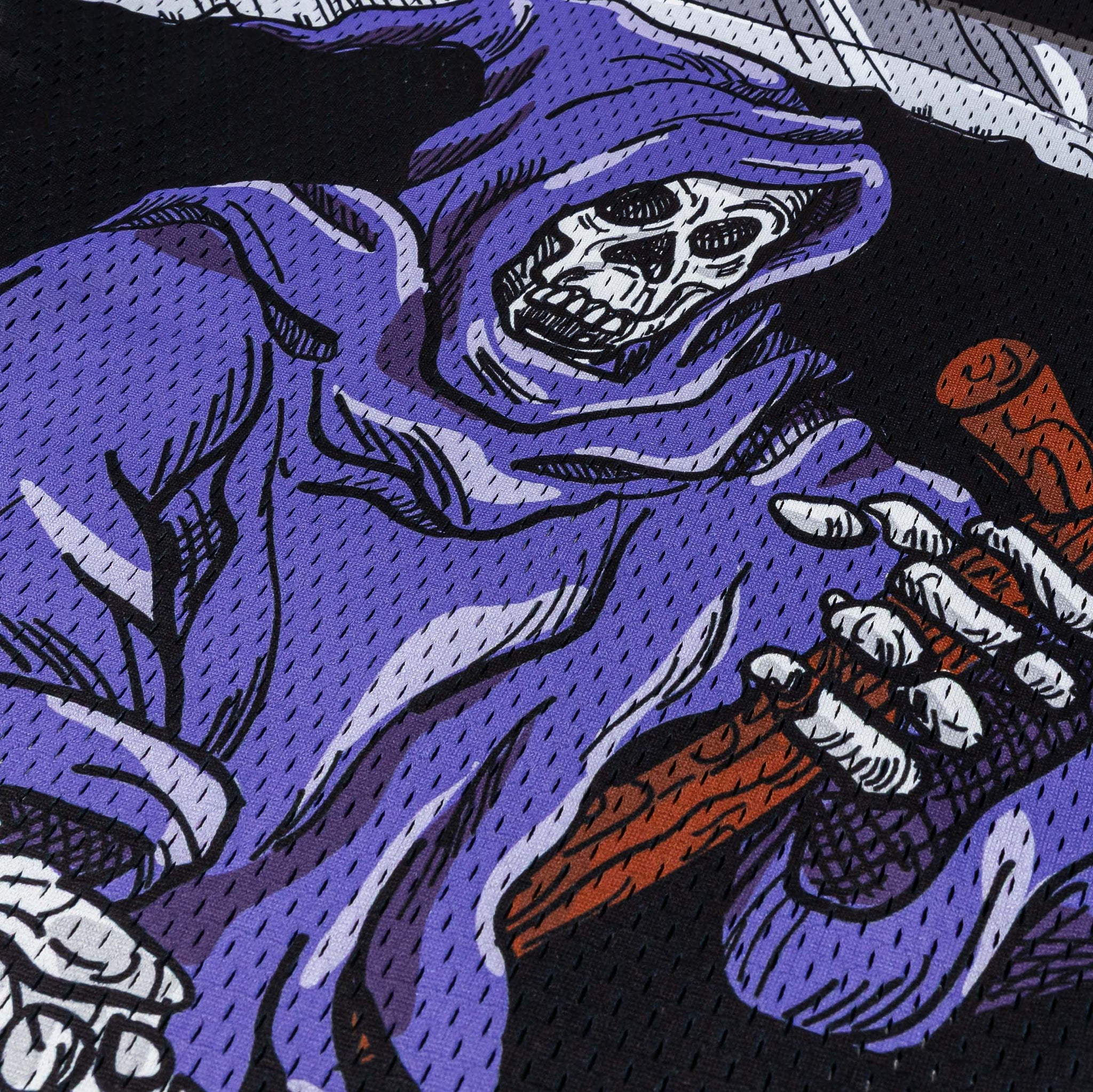 Maison Article Luck #7 Mesh Mens Jersey Black Purple MAMJ203
