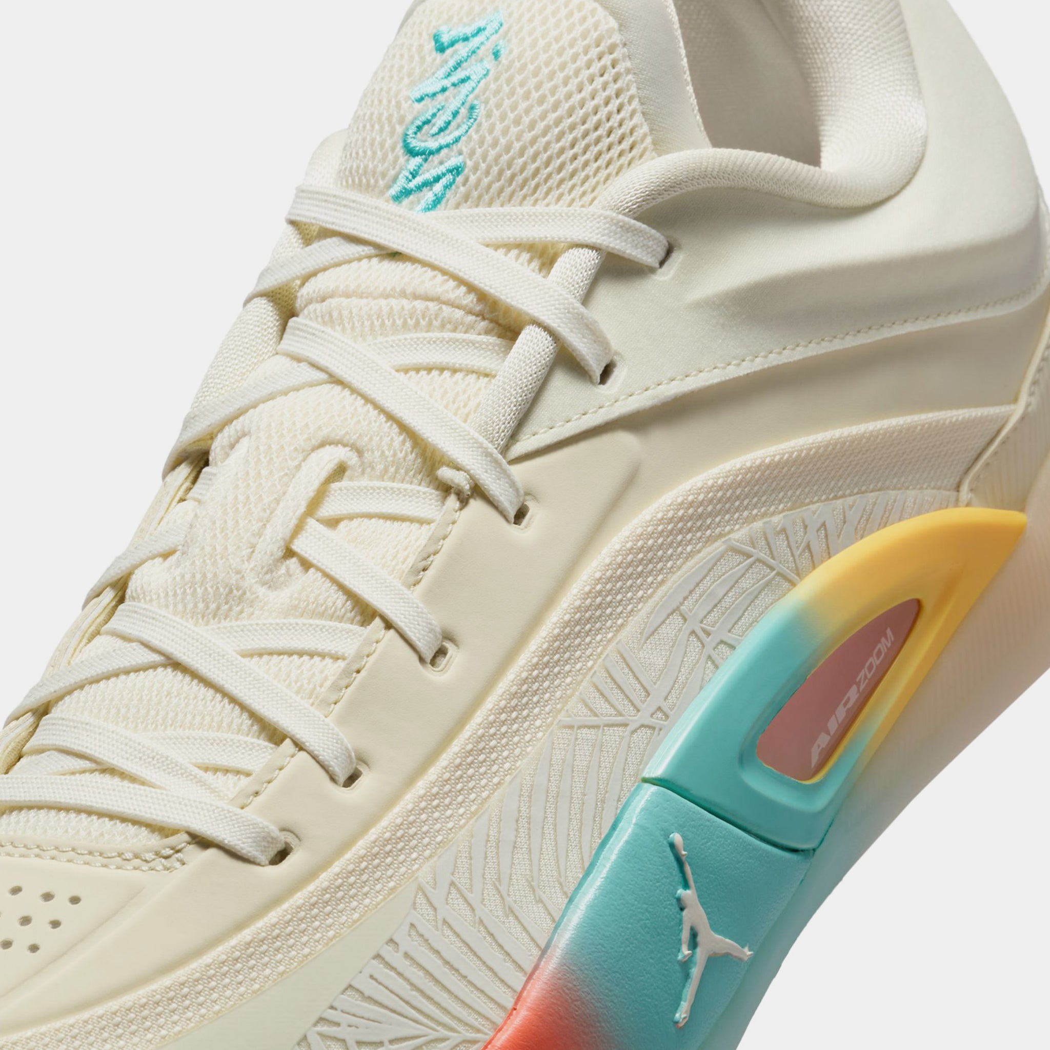 Jordan Zion 4 Low County Mens Basketball Shoes Coconut Milk  display picture 1