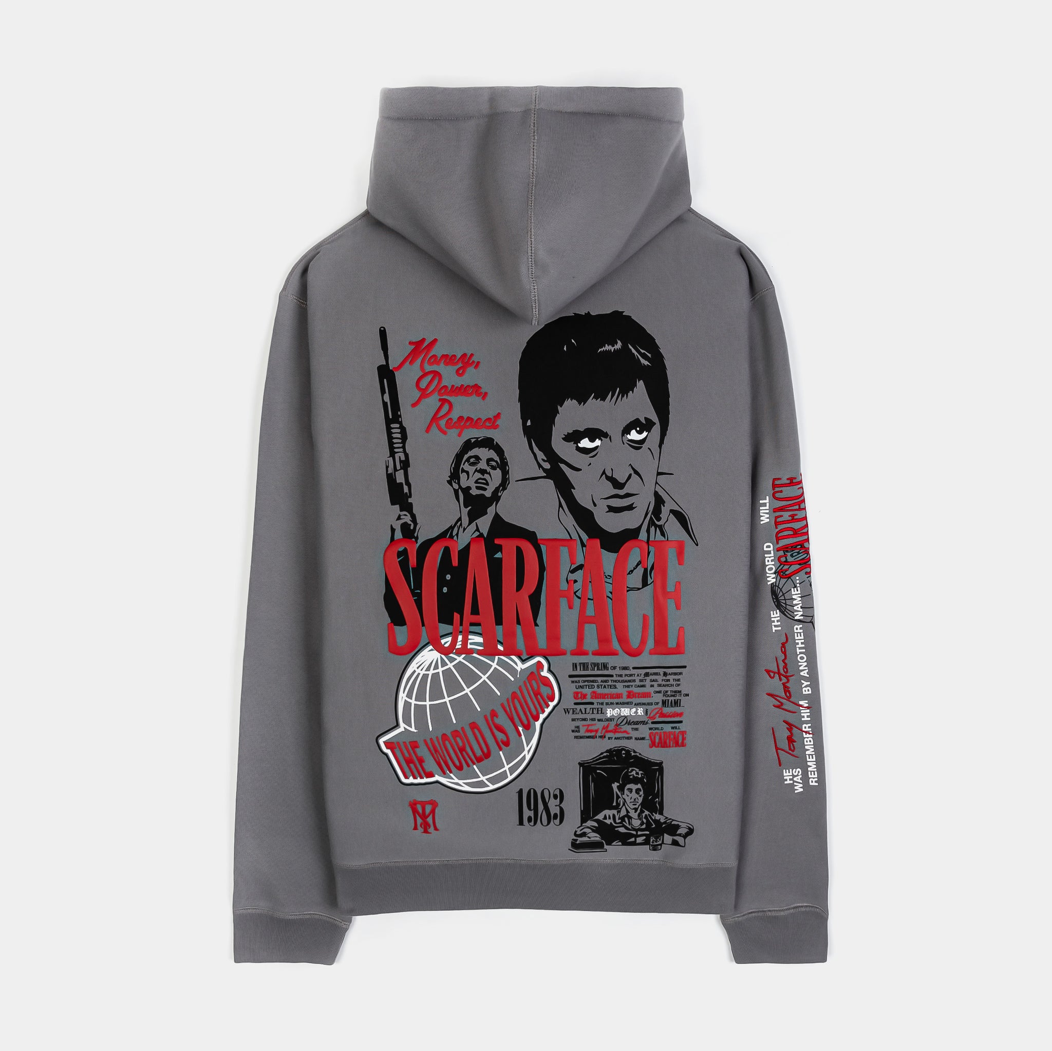 Shoe Palace SP x Scarface 1983 Pullover Mens Hoodie Grey Red