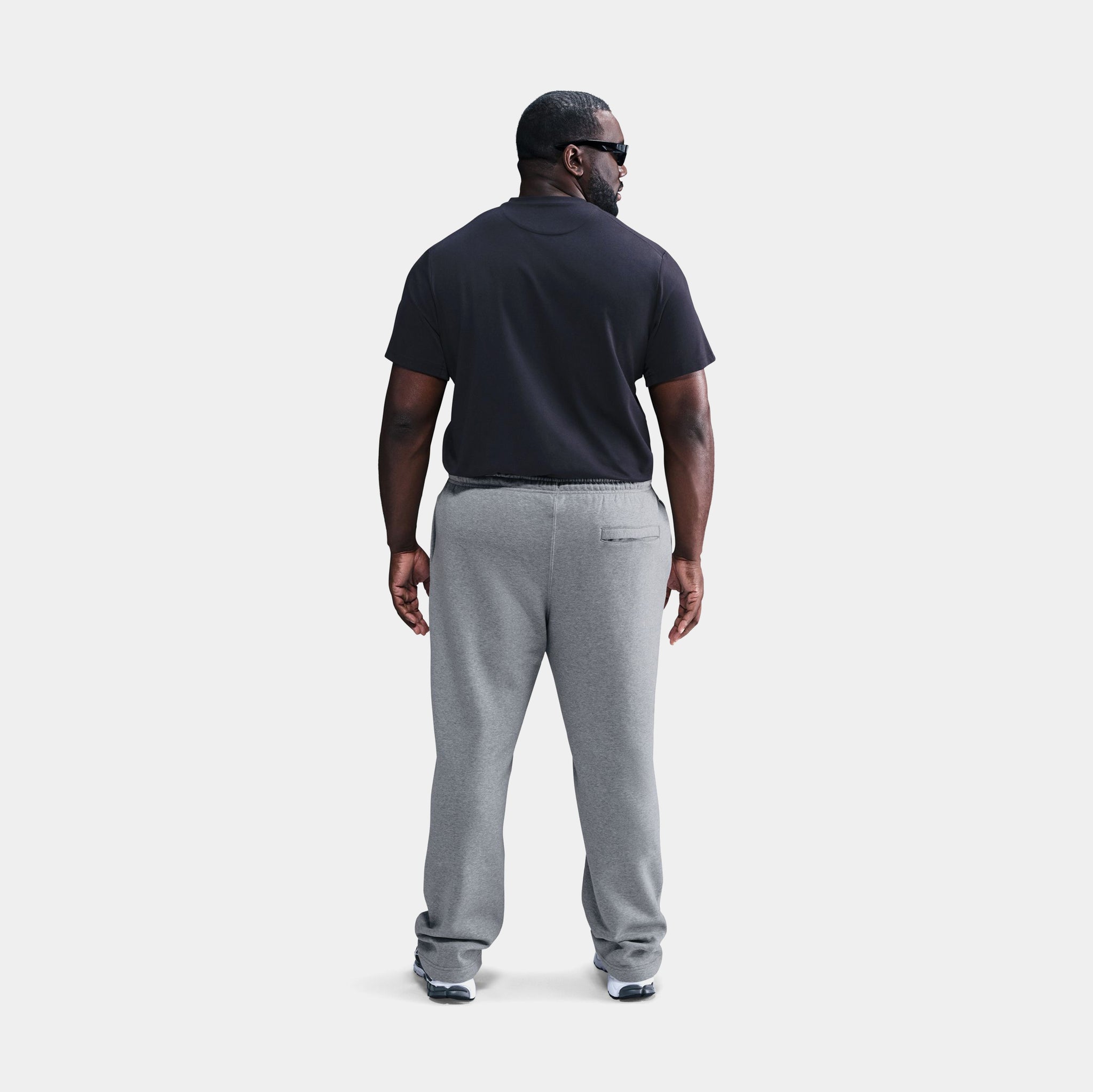 Nike Club Open Hem Fleece Mens Pants Dark Grey Heather Light Smoke