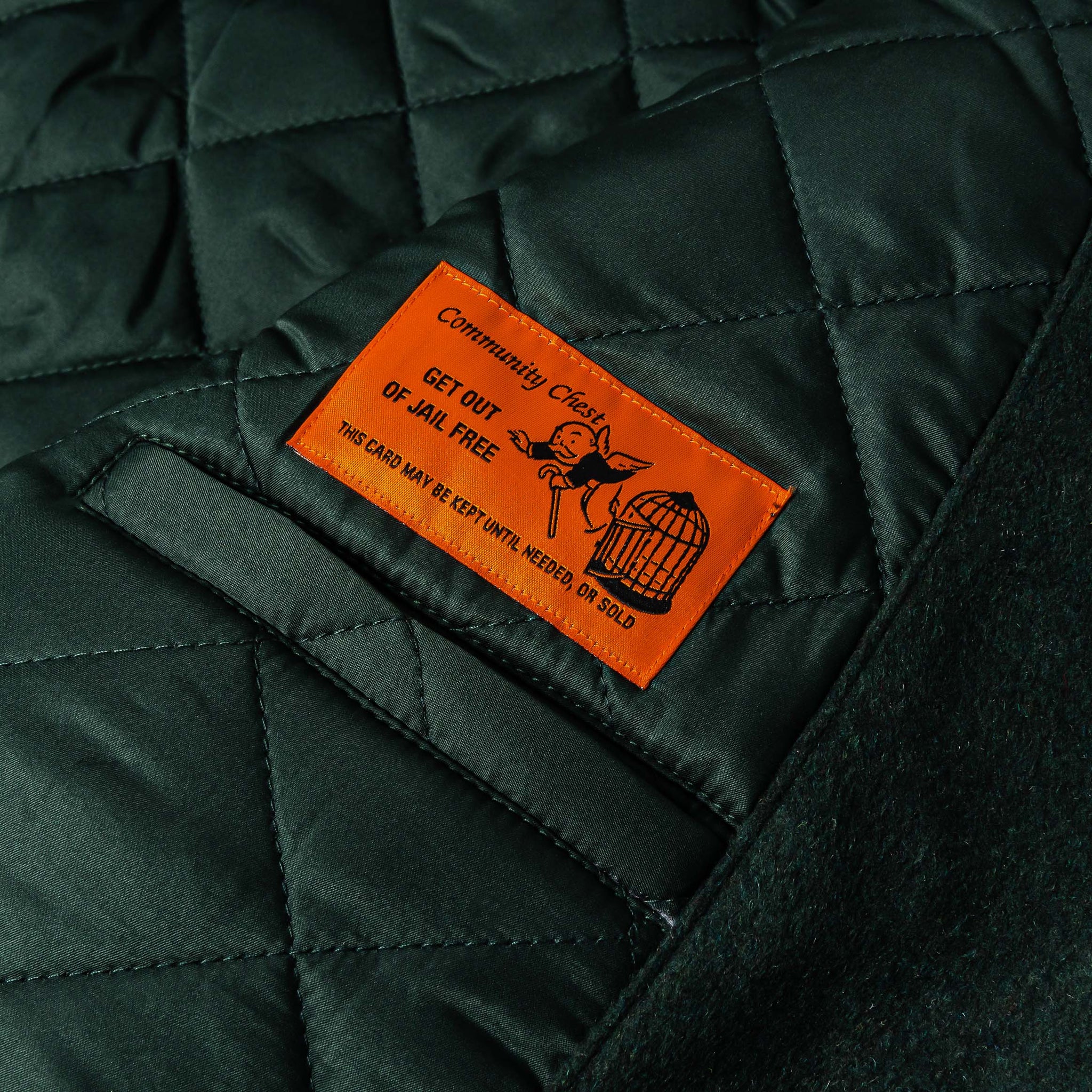 Shoe Palace SP x Monopoly No Risk Varsity Mens Jacket Green Brown ...
