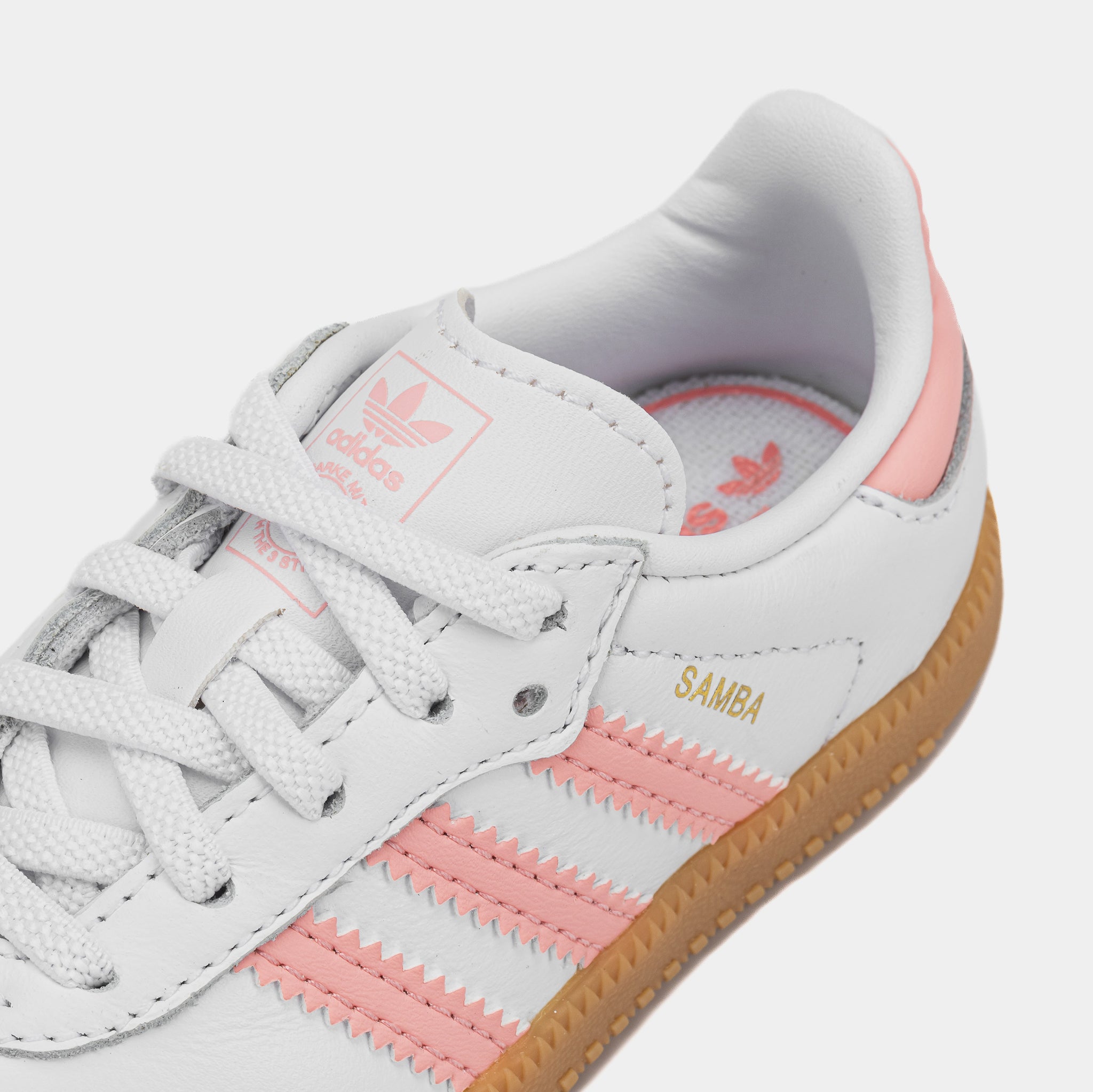 adidas Samba OG Infant Toddler Lifestyle Shoes White Coral Pink