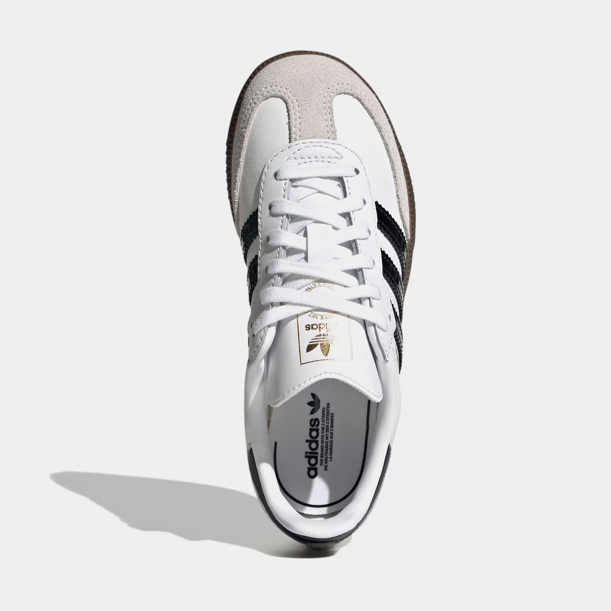 adidas Samba OG Preschool Lifestyle Shoes (Cloud White/Core Black/Gum)