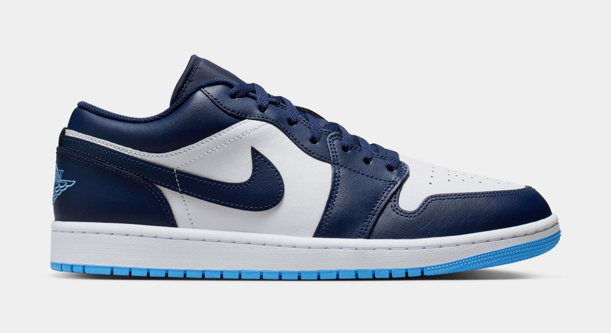 Jordan Air Jordan 1 Low Mens Lifestyle Shoes Midnight Navy White 