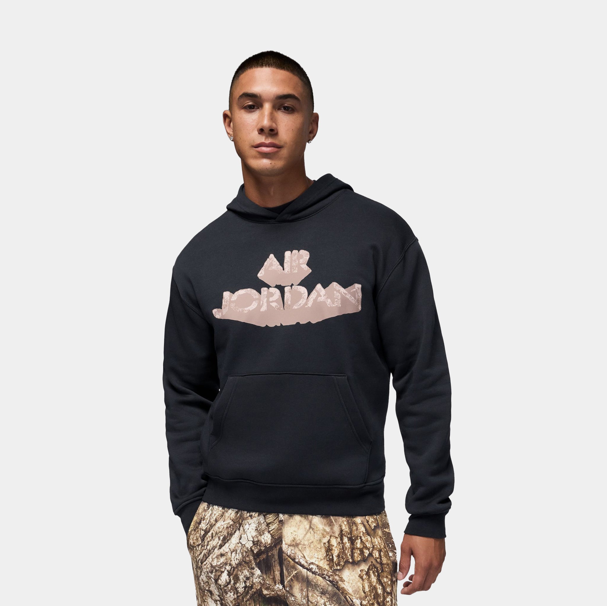 シャカシャカ Jordan AJ4 Cave Fleece Pullover Mens Hoodie Black IQ6964-010