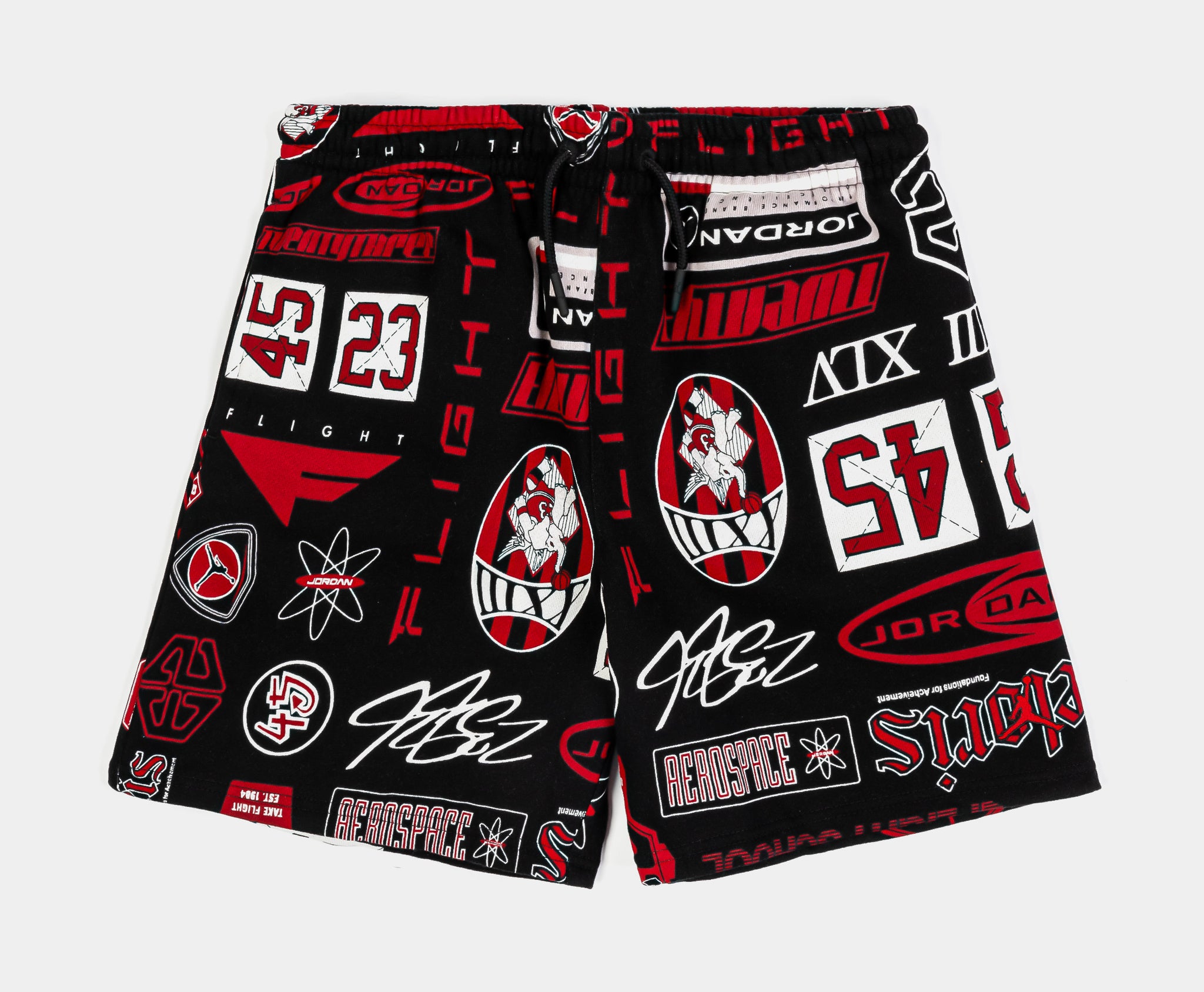 Jordan MJ All Over Print Essentials Fleece Grade School Shorts