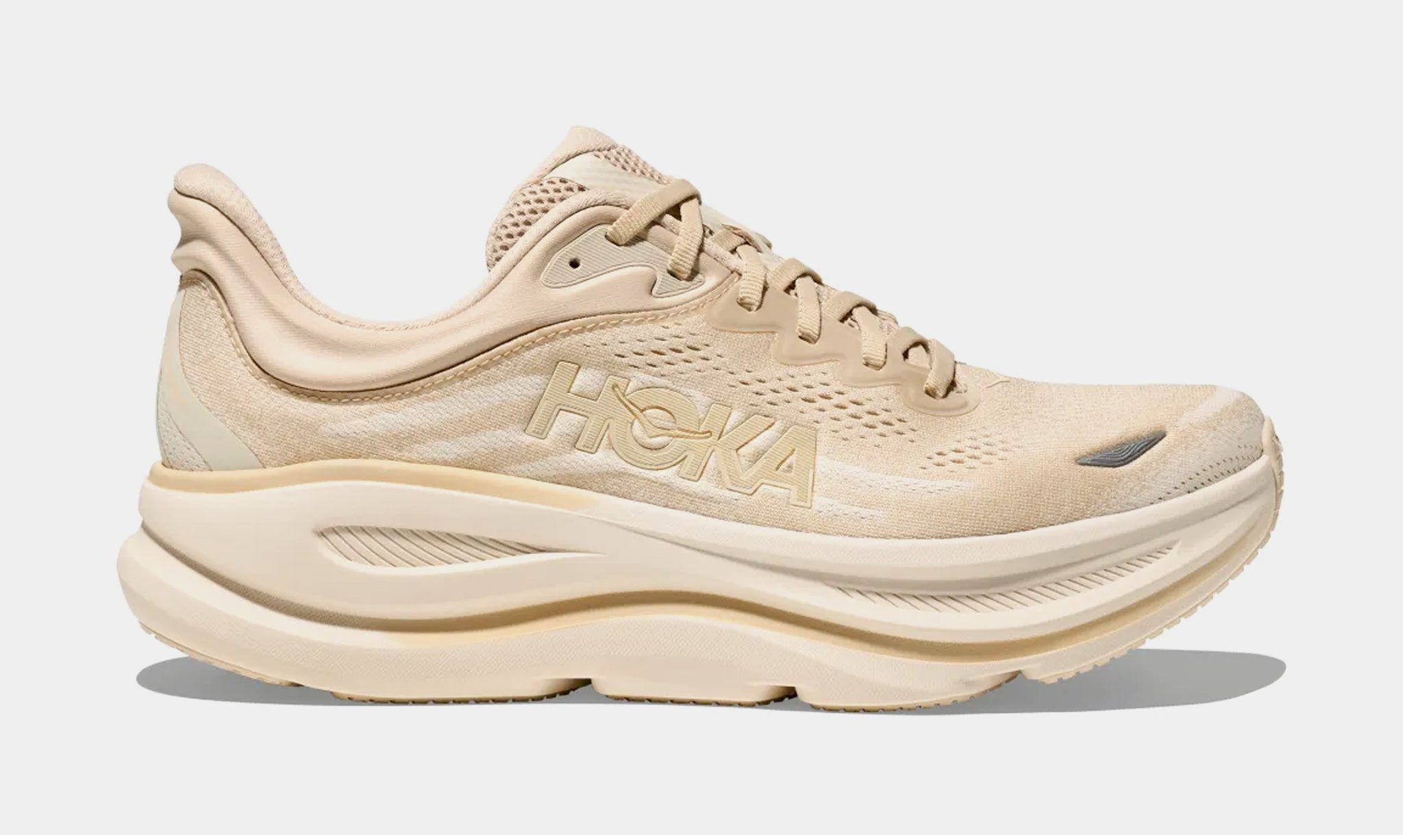 Hoka Bondi 9 Mens Running Shoes Oatmeal Oat Milk 1162011-OLTM