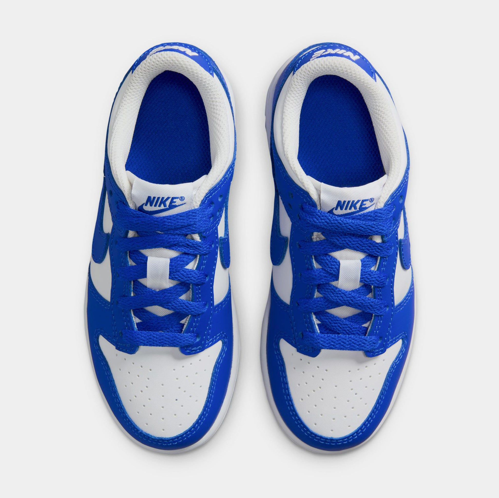 Nike Dunk Low Preschool Basketball Shoes White Hyper Royal Hyper Royal ...