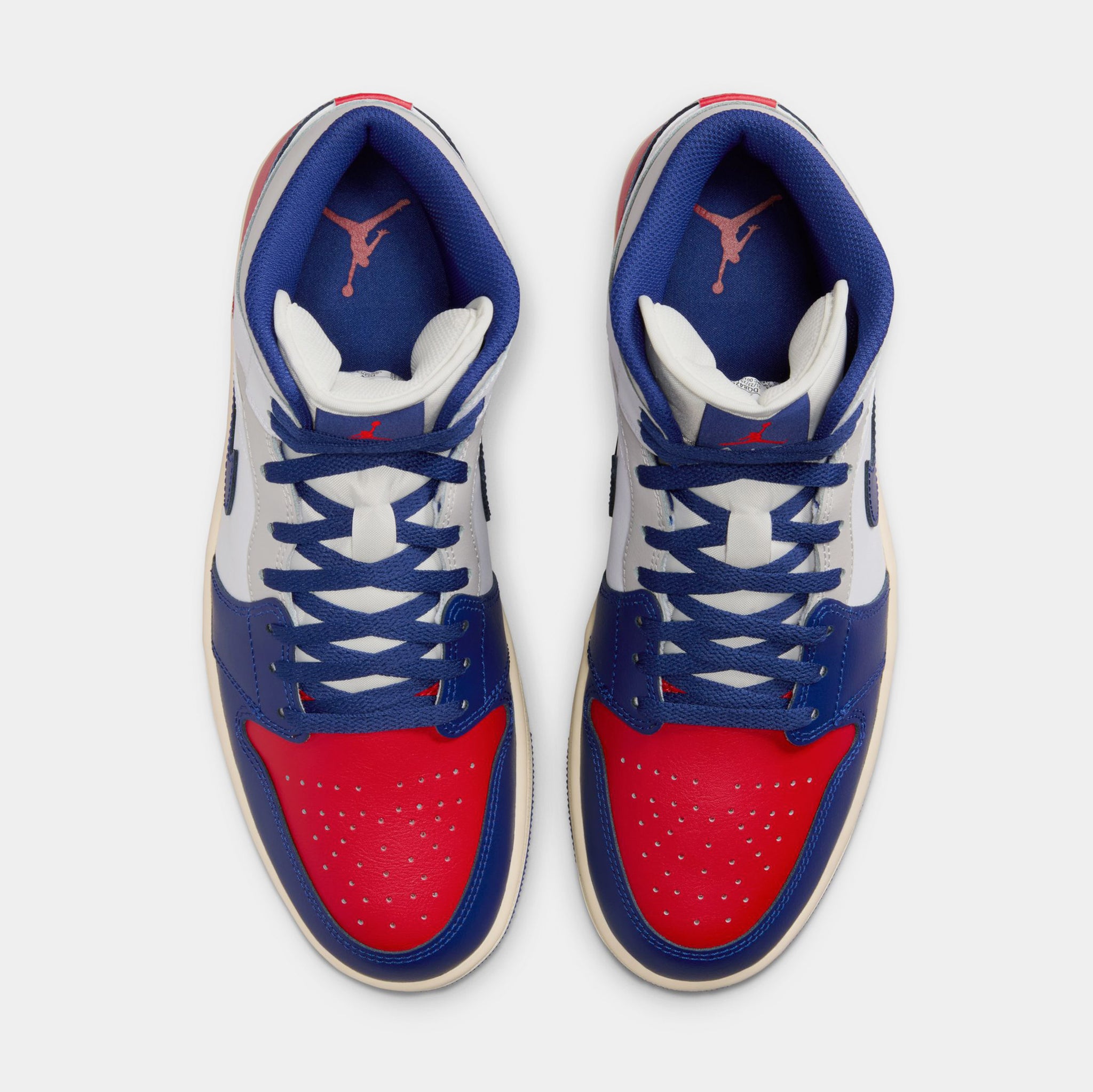 Jordan Air Jordan 1 Mid Mens Basketball Shoes White Deep Royal