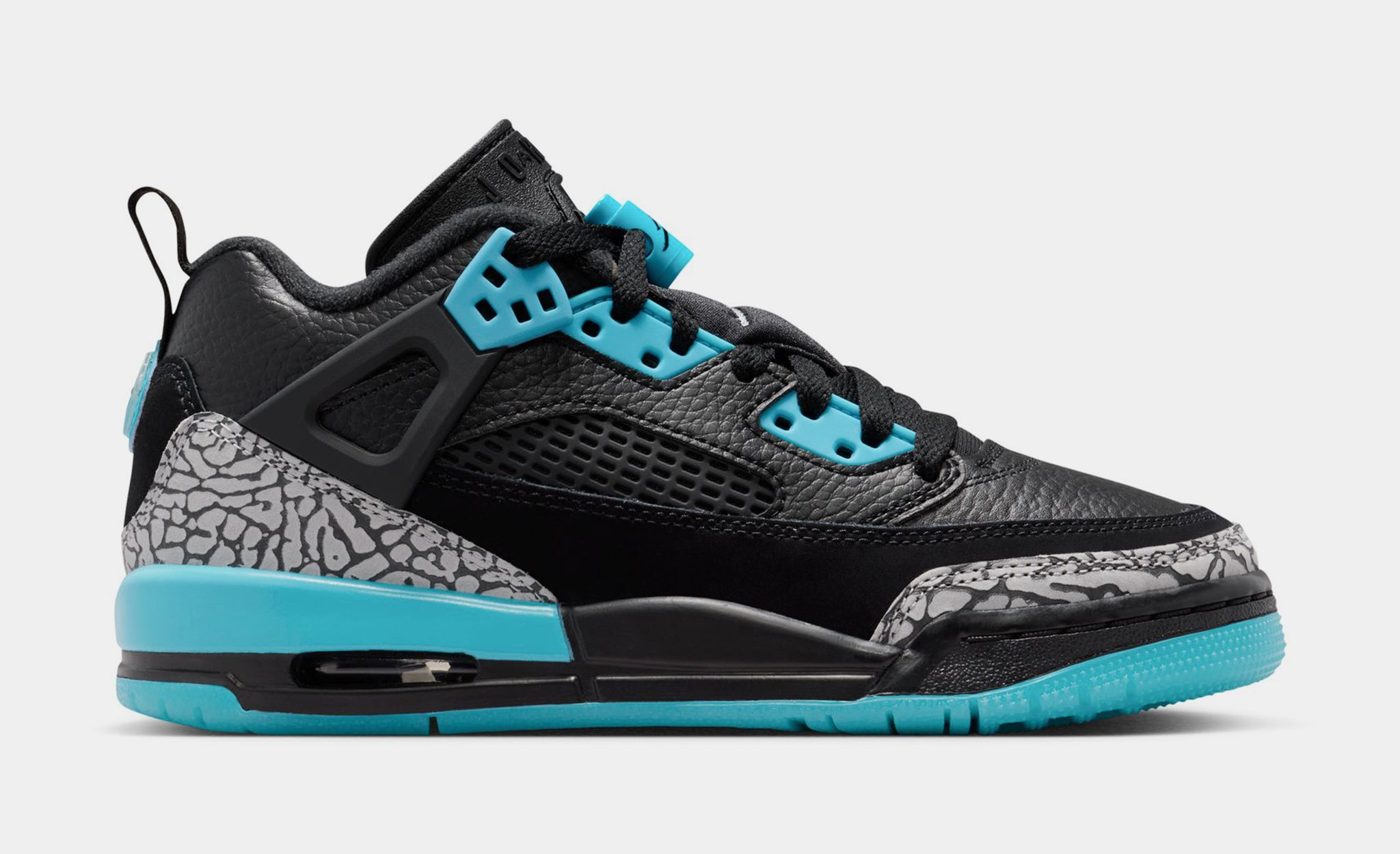 Jordan Spizike Low Grade School Basketball Shoes Black Wolf Grey 