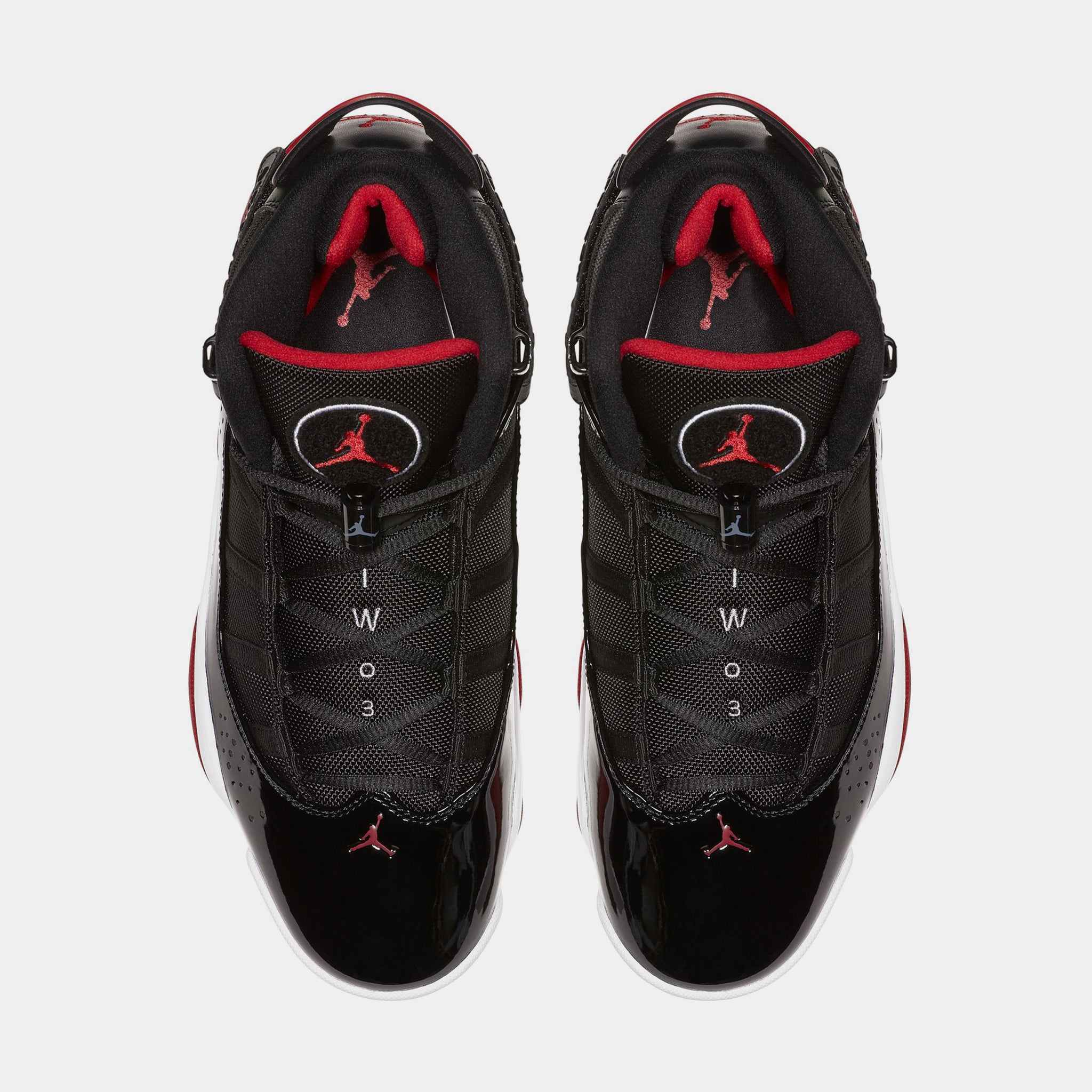 Jordan 6 Rings Bred Mens Basketball Shoes Black Varsity Red  display picture 3