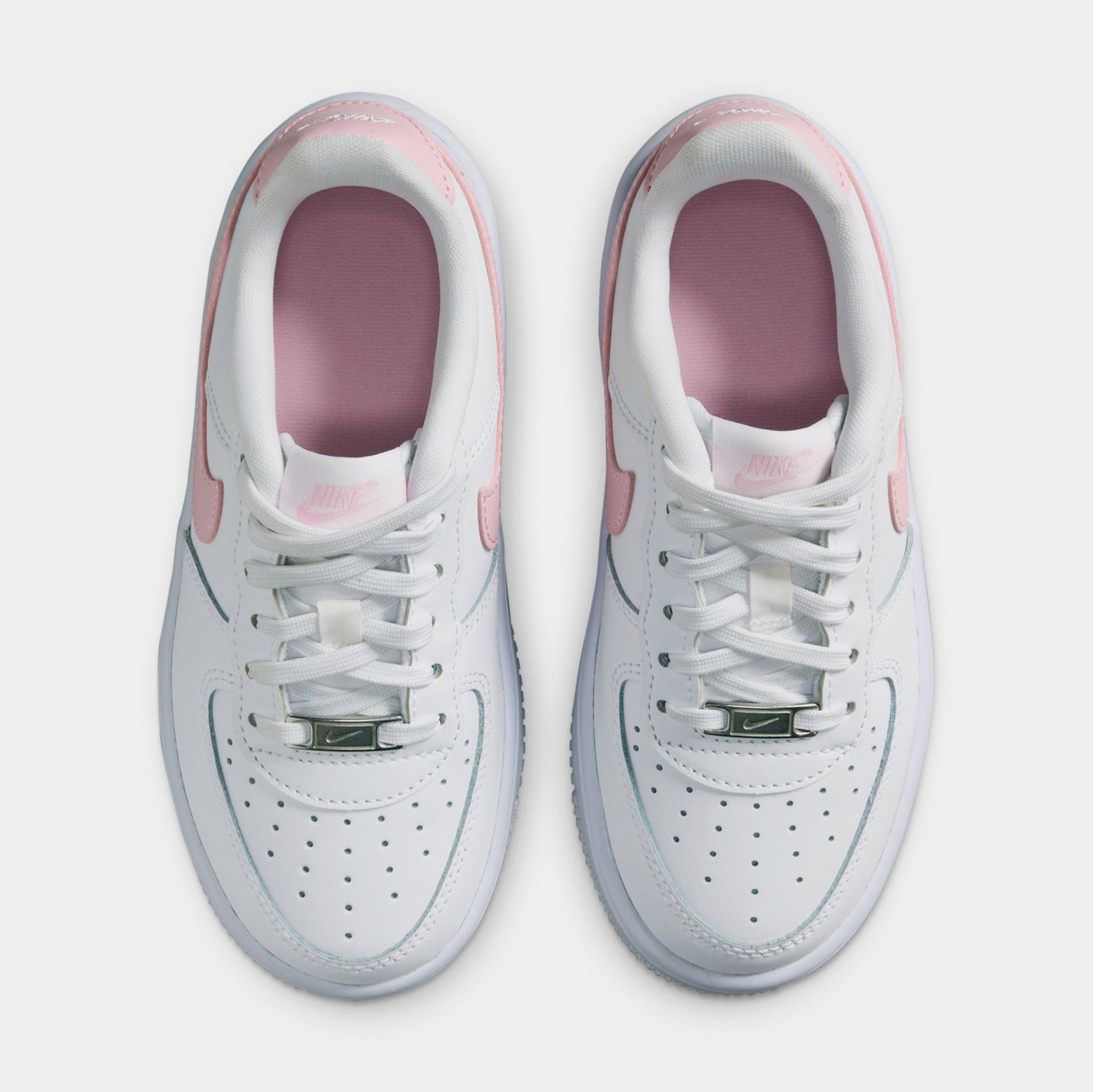 white air force with pink swoosh