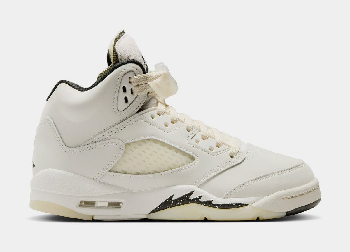 Jordan Air Jordan 5 Retro SE Sail Grade School Lifestyle Shoes Sail Black Or FQ3682-100 â Shoe