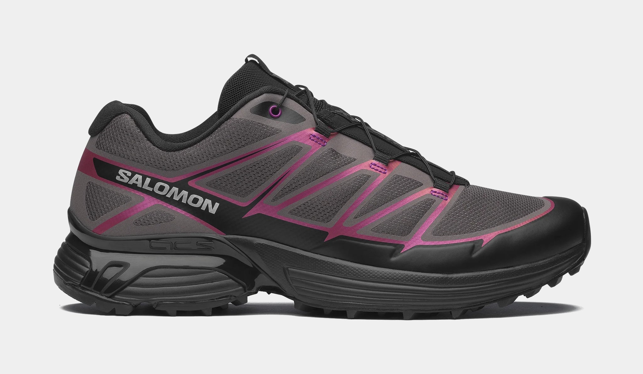Salomon XT-Pathway 2 Mens Running Shoes Black Hollyhock Plum 