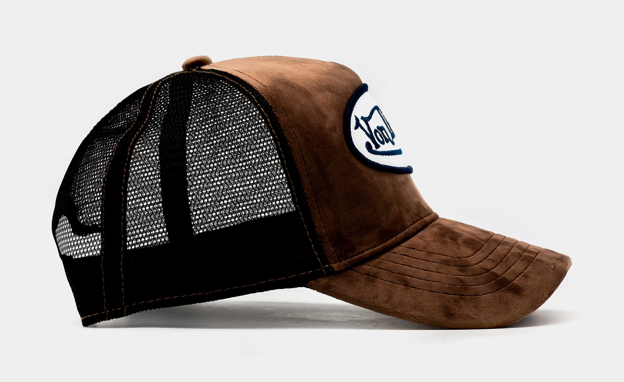 Von Dutch Velvet Trucker Mens Hat Brown Black VDHH0004-204  display picture 1