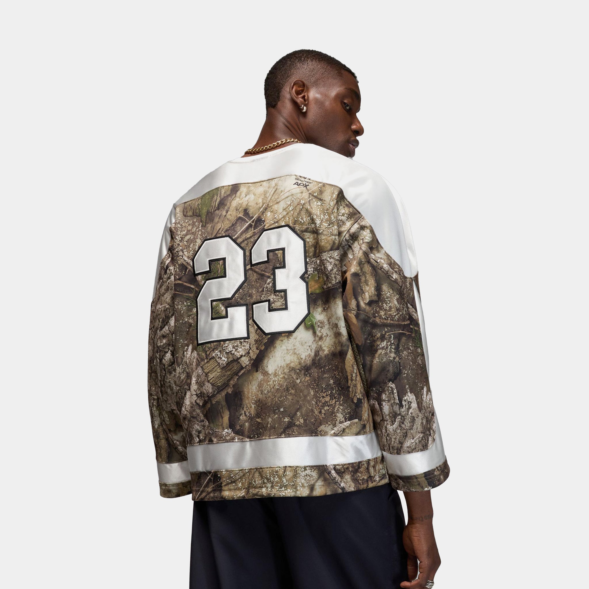 Jordan Brooklyn Realtree Hockey Mens Jersey Medium Olive Sail Sail