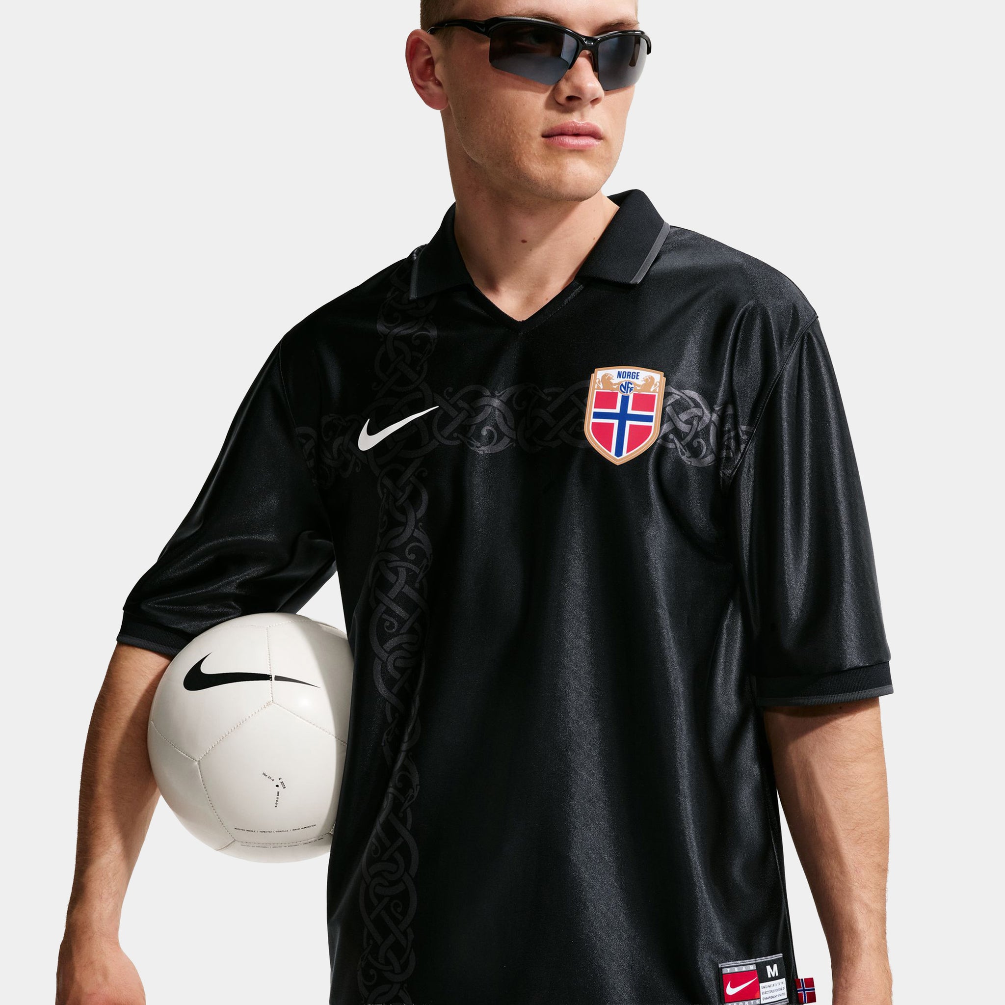 Nike Norway Energy Dri Fit Soccer Mens Jersey Black White IH1869