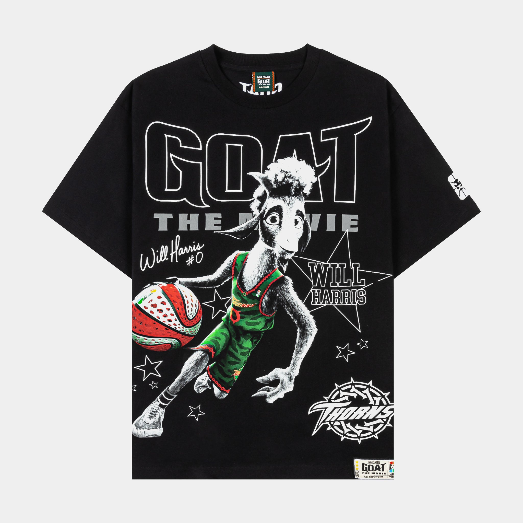 Shoe Palace SP x GOAT Heros Mens Short Sleeve Shirt Black White