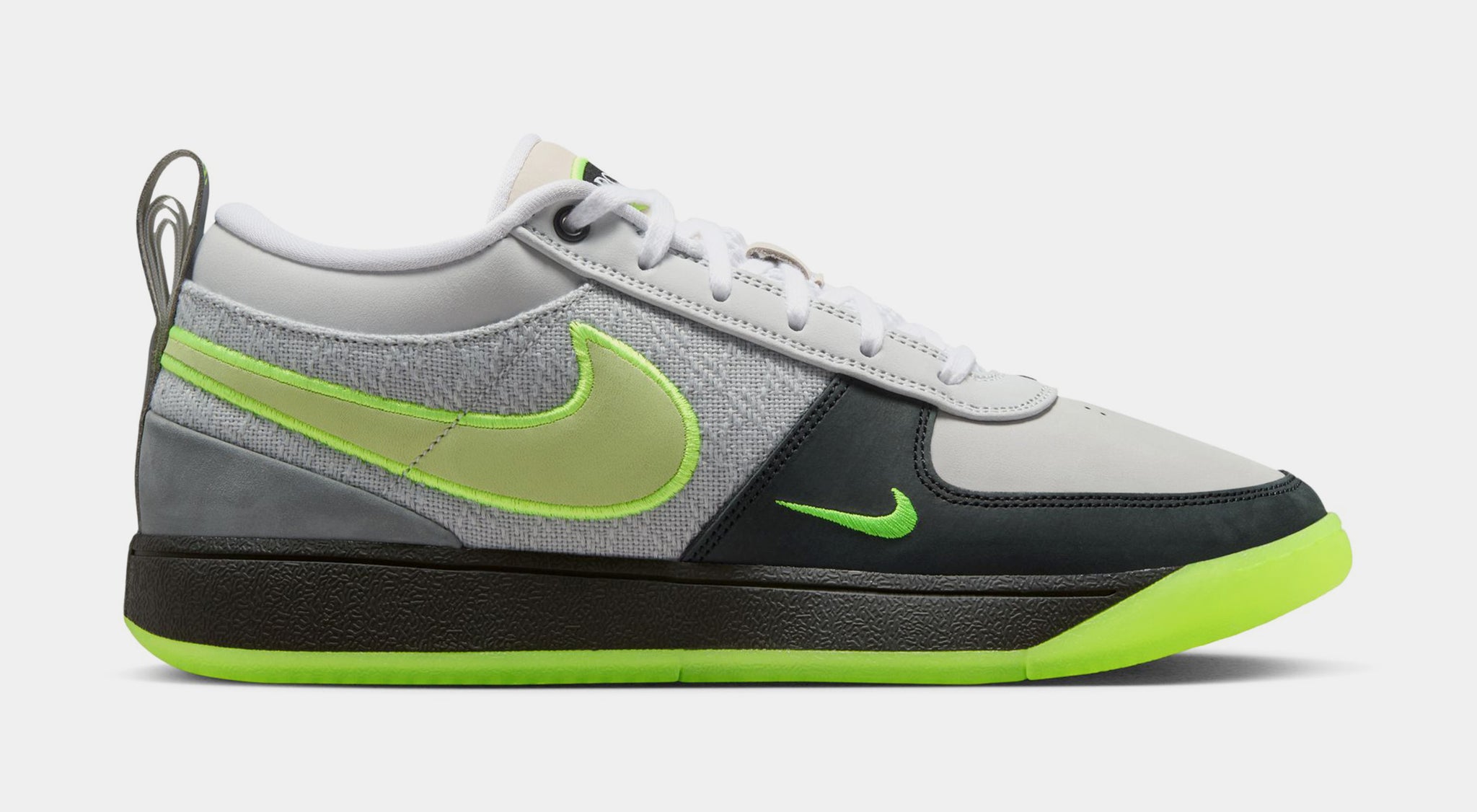 Nike Book 1 AM Neon Mens Lifestyle Shoes Light Smoke Grey Volt