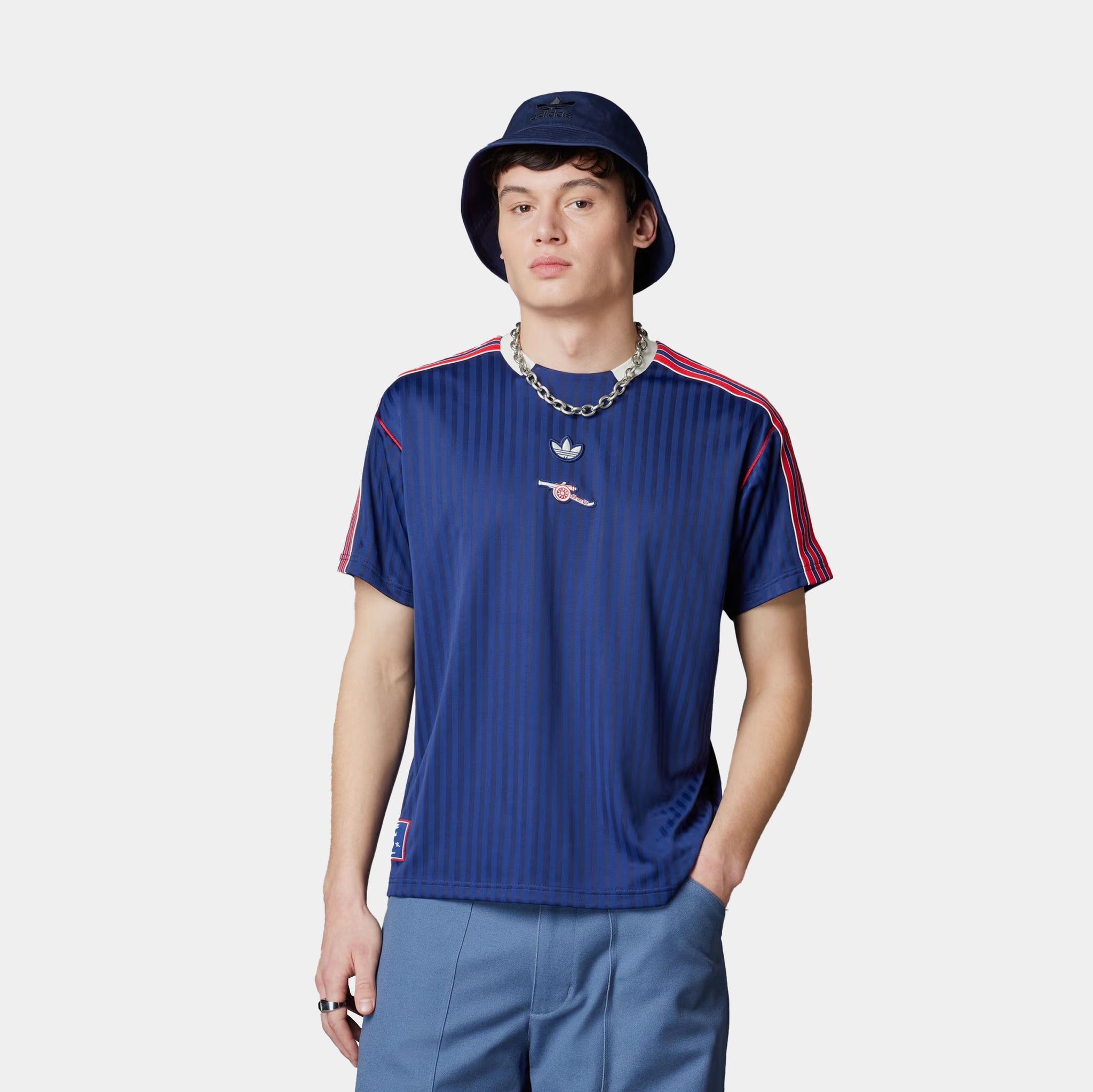 adidas Arsenal Terrance Icon Mens Jersey Blue Red JF0546 – Shoe Palace