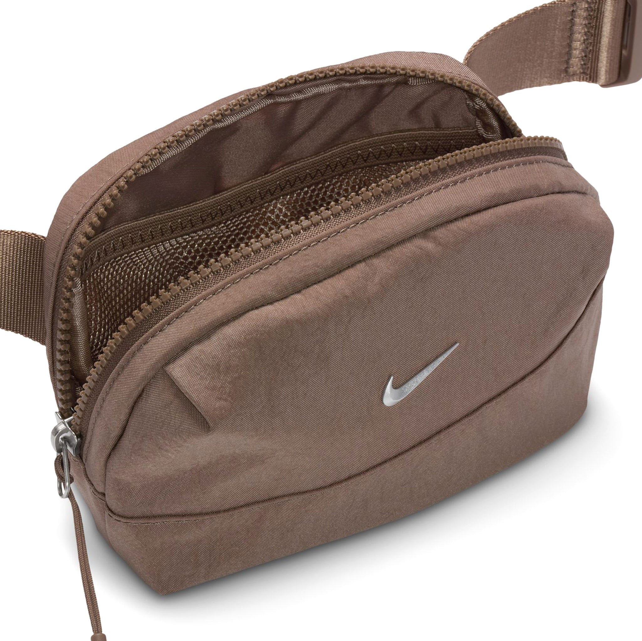 Nike Aura Mens Crossbody Bag Mink Brown Mink Brown Matte Silver