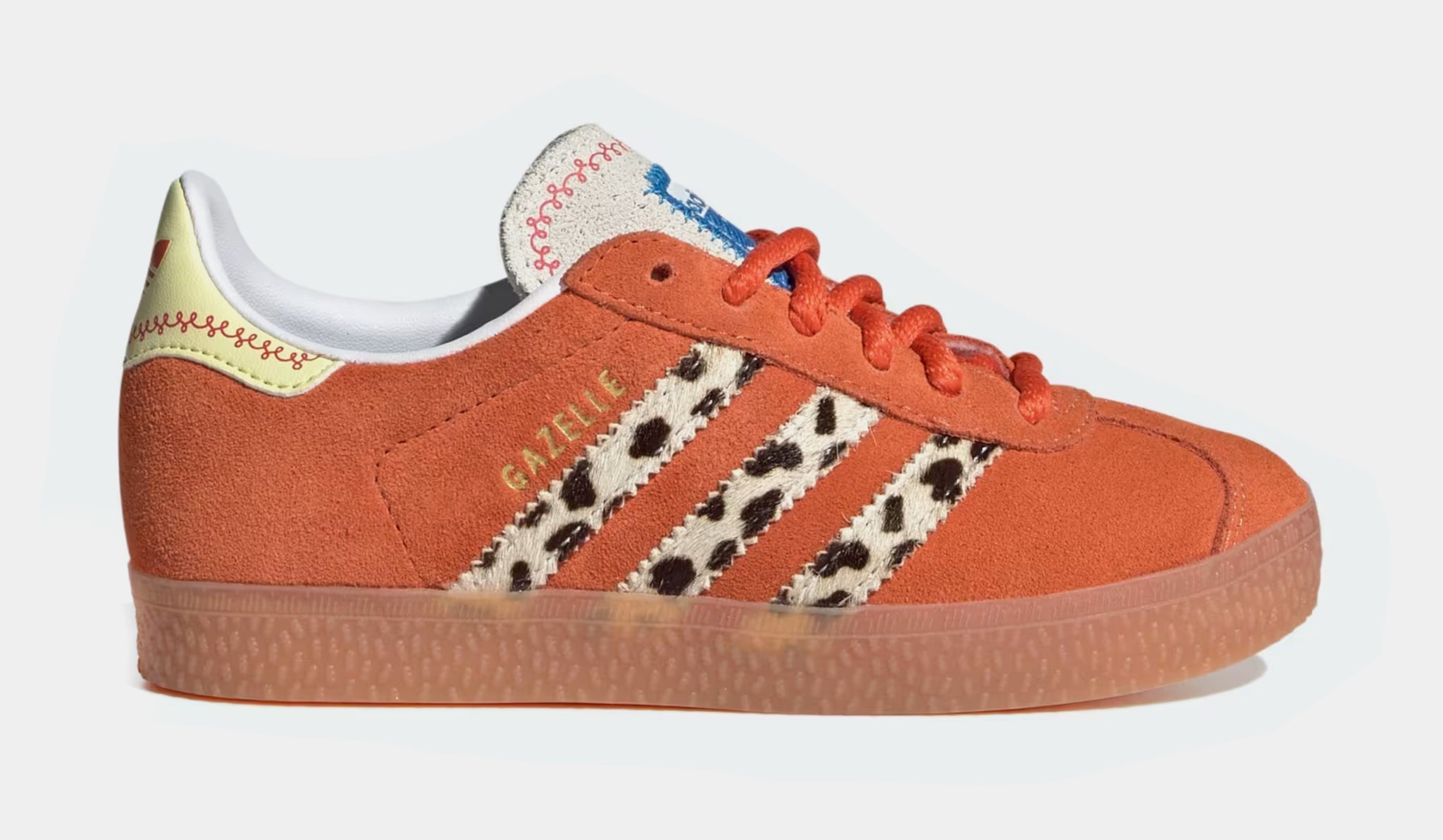 adidas Little Kids Originals x Toy Story Gazelle Casual Shoes in Orange/White/Gum | Size: 13 adidas Little Kids Originals x Toy Story Gazelle Casual Shoes in Orange/White/Gum | Size: 13