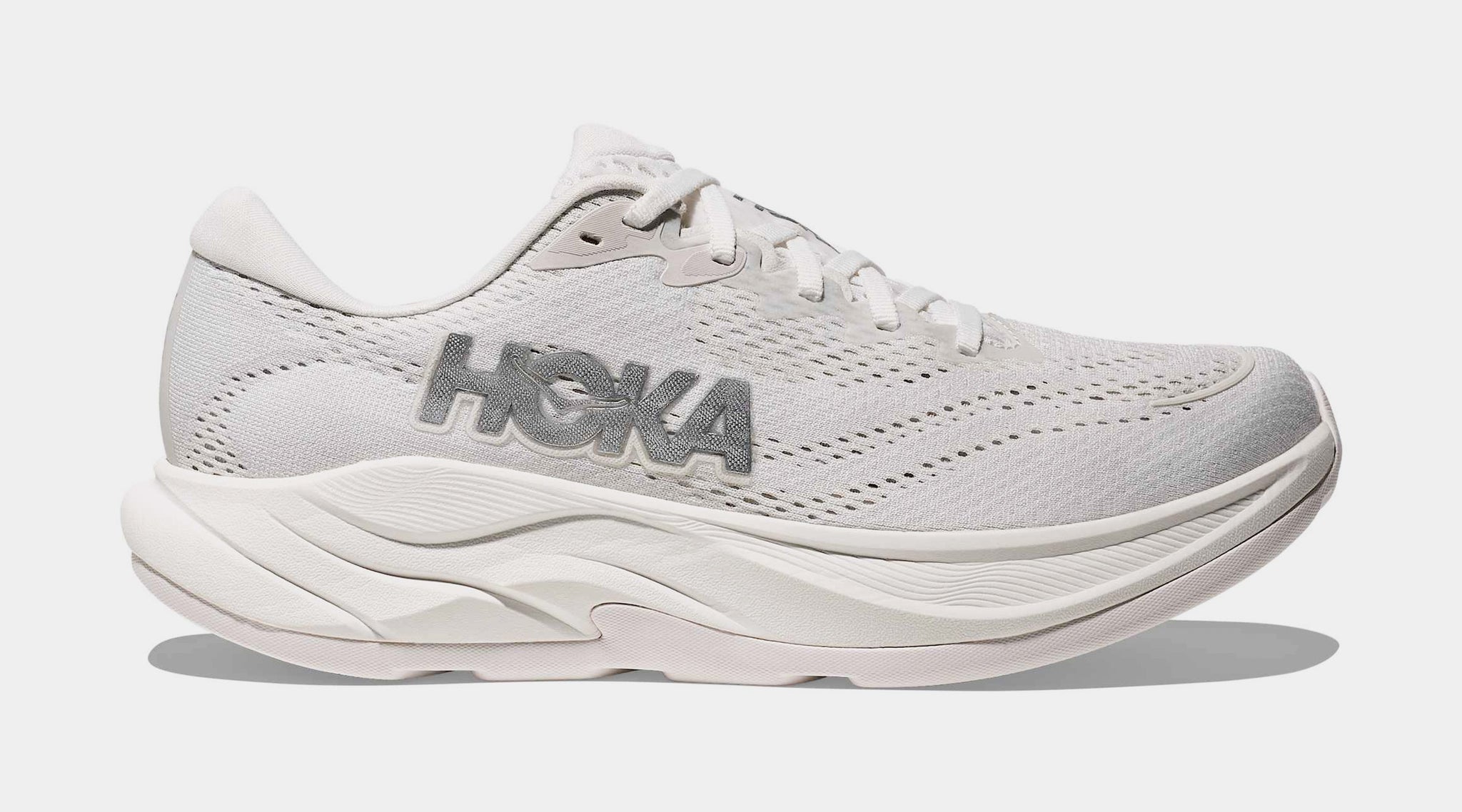 Hoka Rincon 4 Womens Running Shoes White Silver 1155131-WSLV