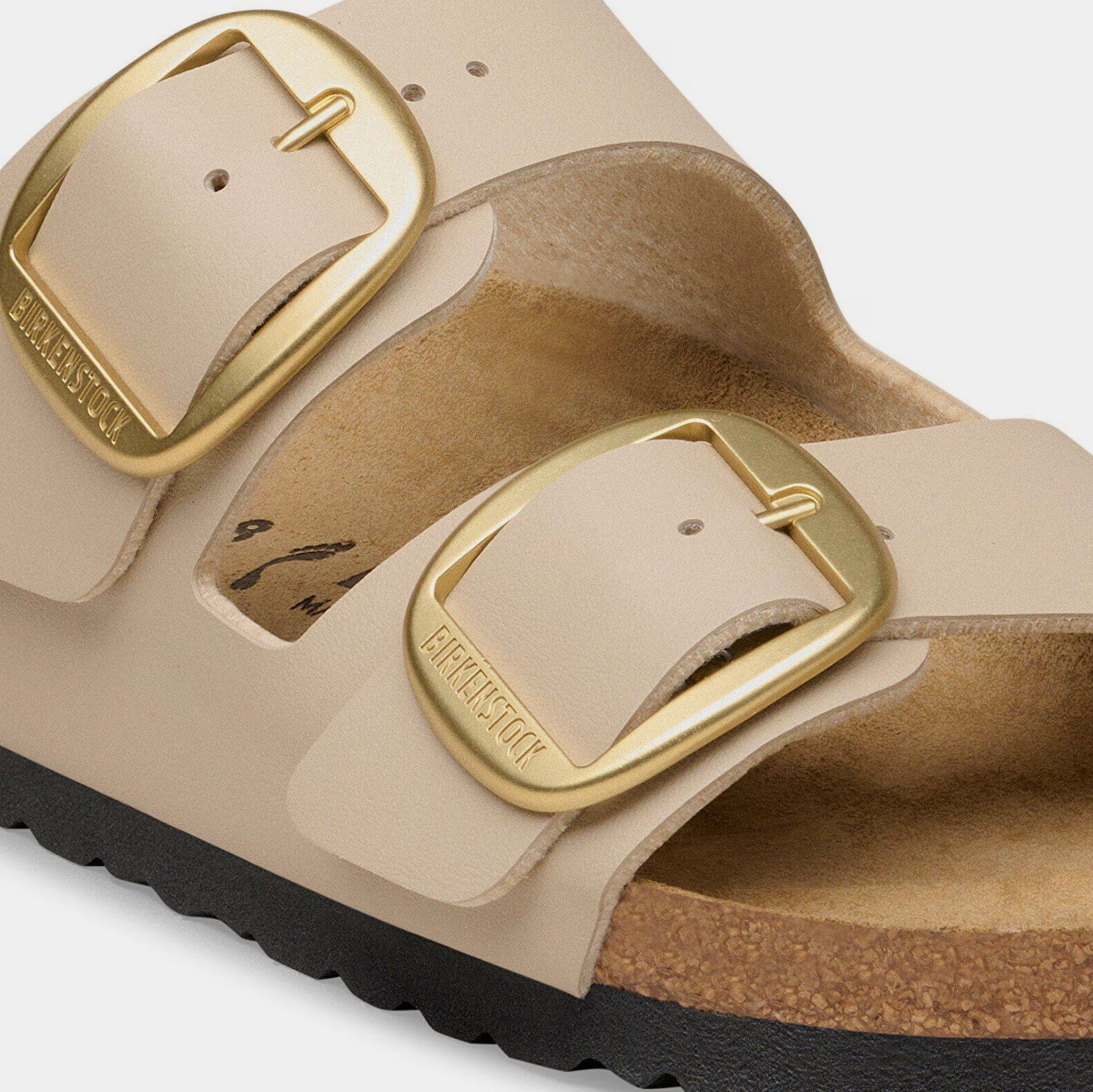 Birkenstock Arizona Big Buckle Womens Sandals Beige Gold 1031429