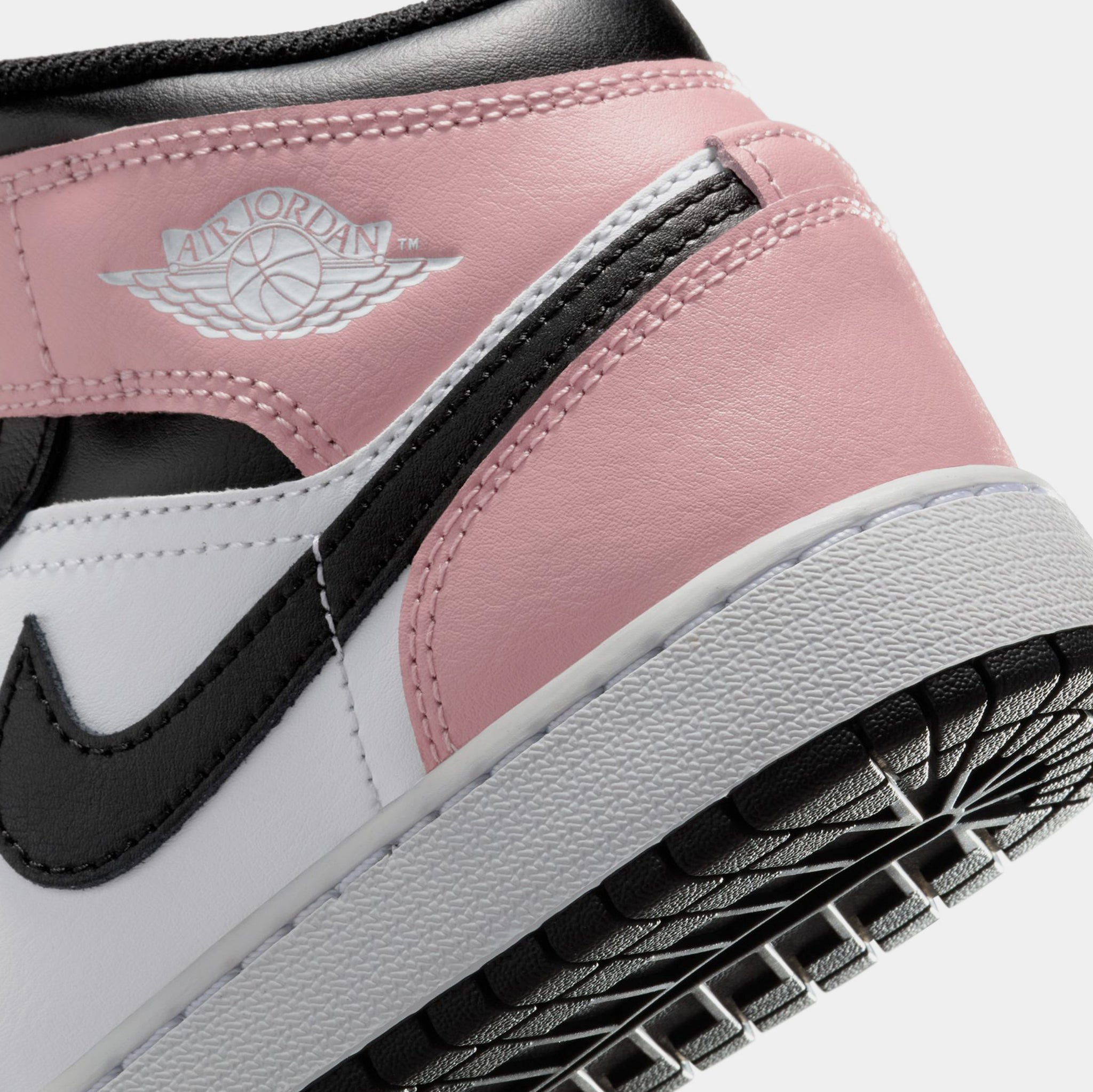 Jordan Air Jordan 1 Mid Grade School Lifestyle Shoes White Black