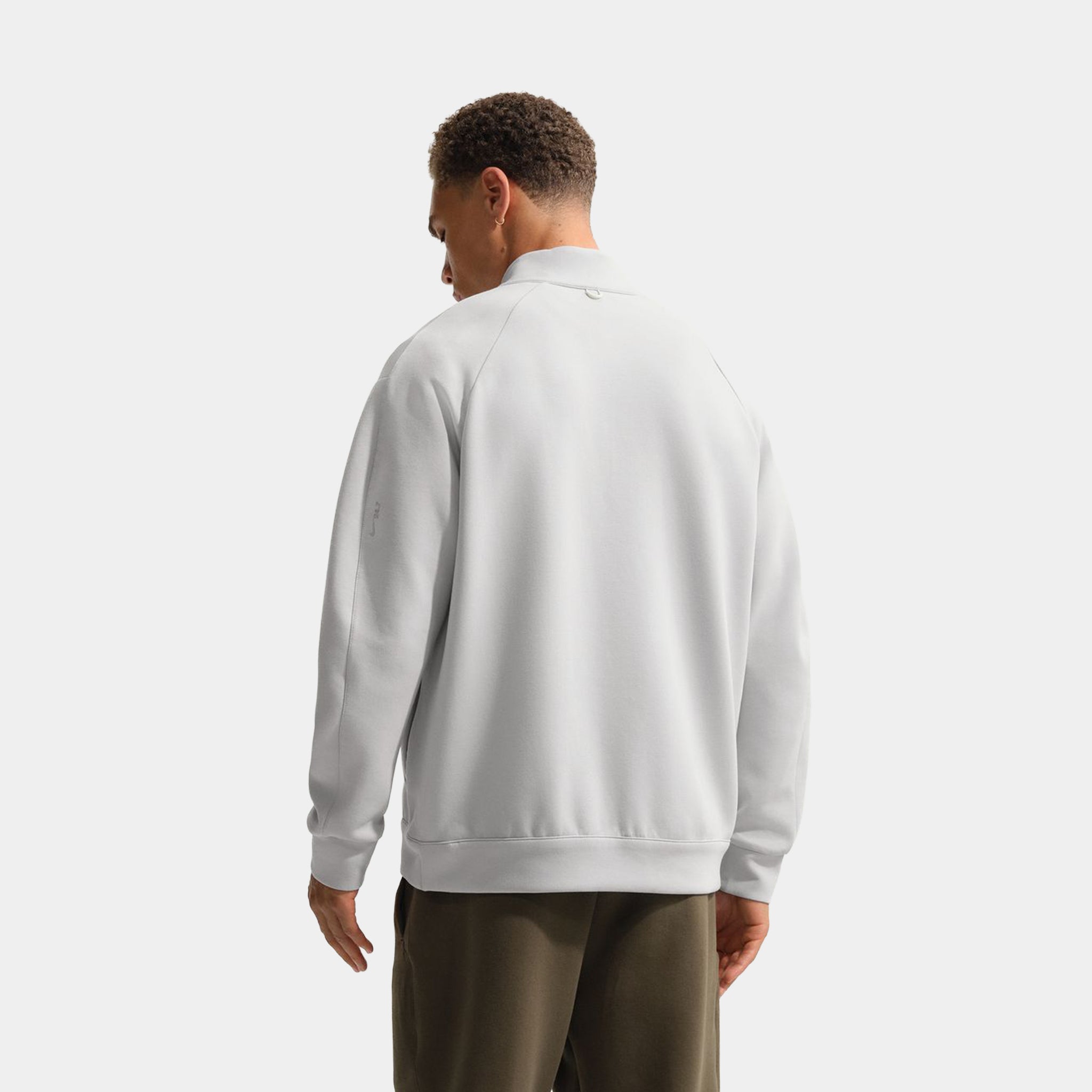Nike 24.7 ImpossiblySoft Dri Fit Half Zip Up Mens Jacket Grey Fog