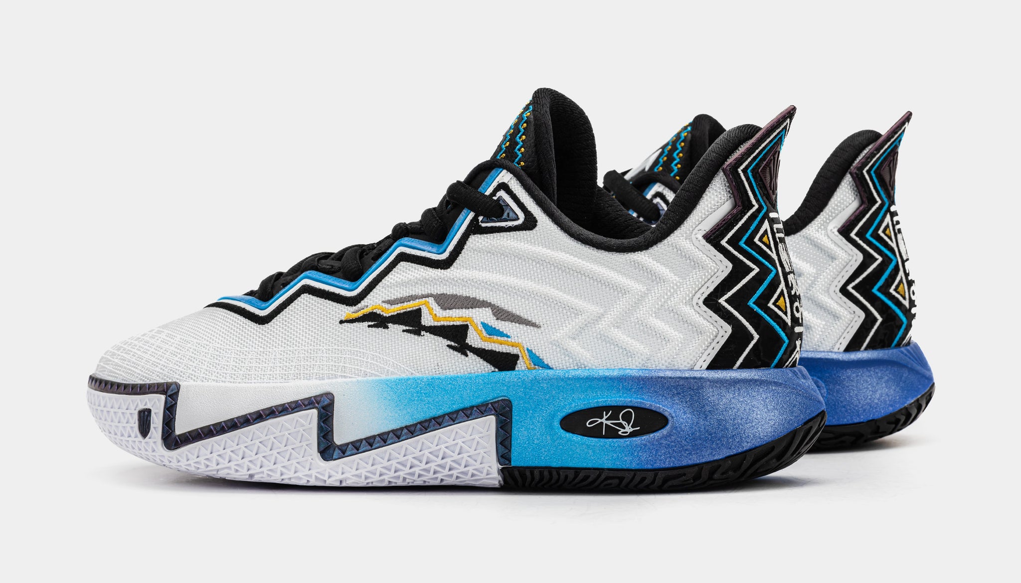 ANTA Kai 2 Dallas Mens Basketball Shoes White Gradient Blue Final 