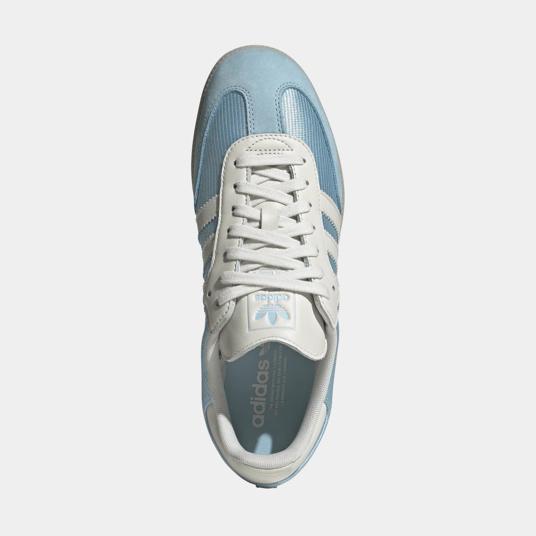adidas Samba OG Mens Lifestyle Shoes Icey Blue Chalk White Sand