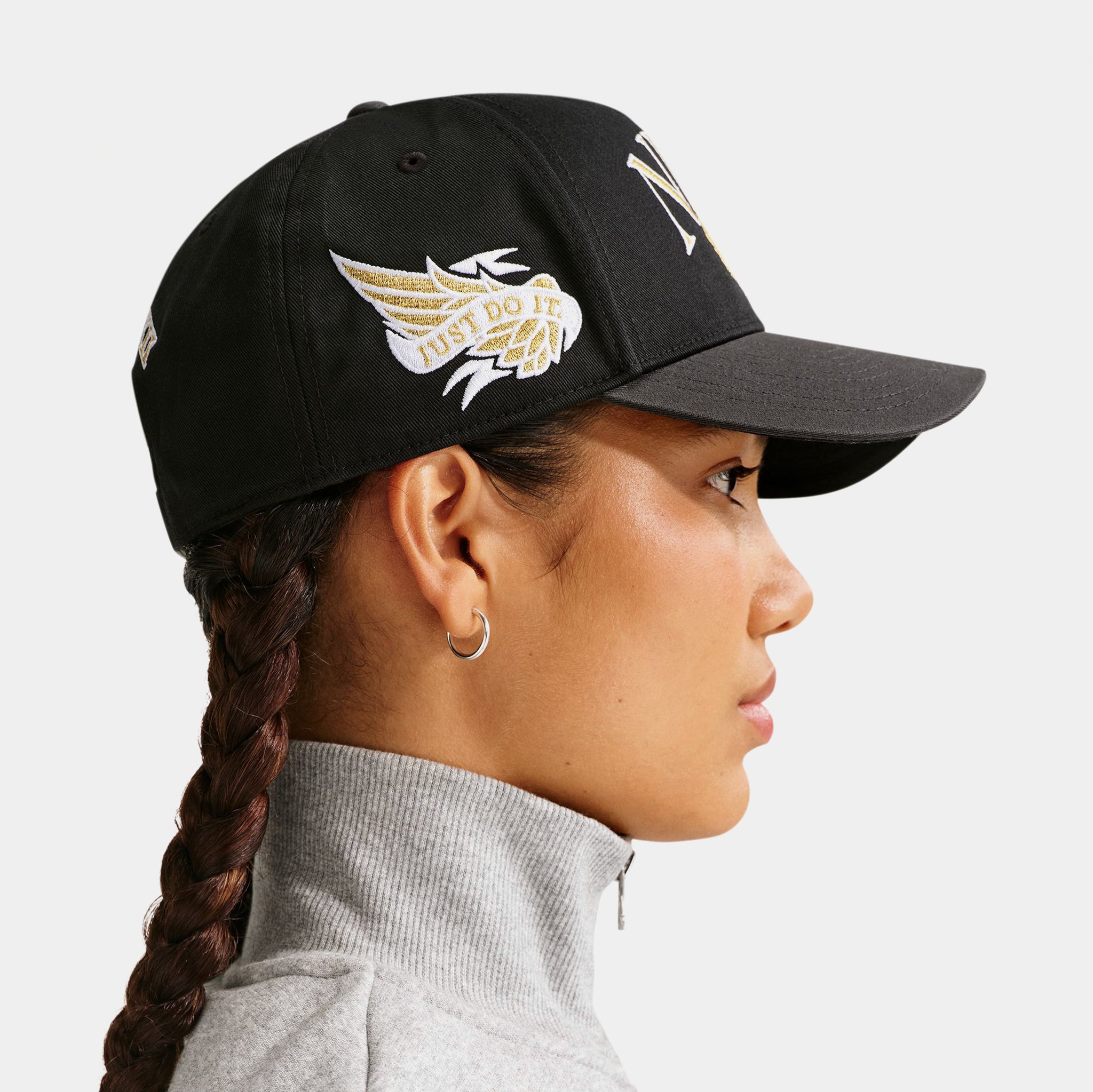 Nike Rise Structured A Frame Mens Hat Black Anthracite Black