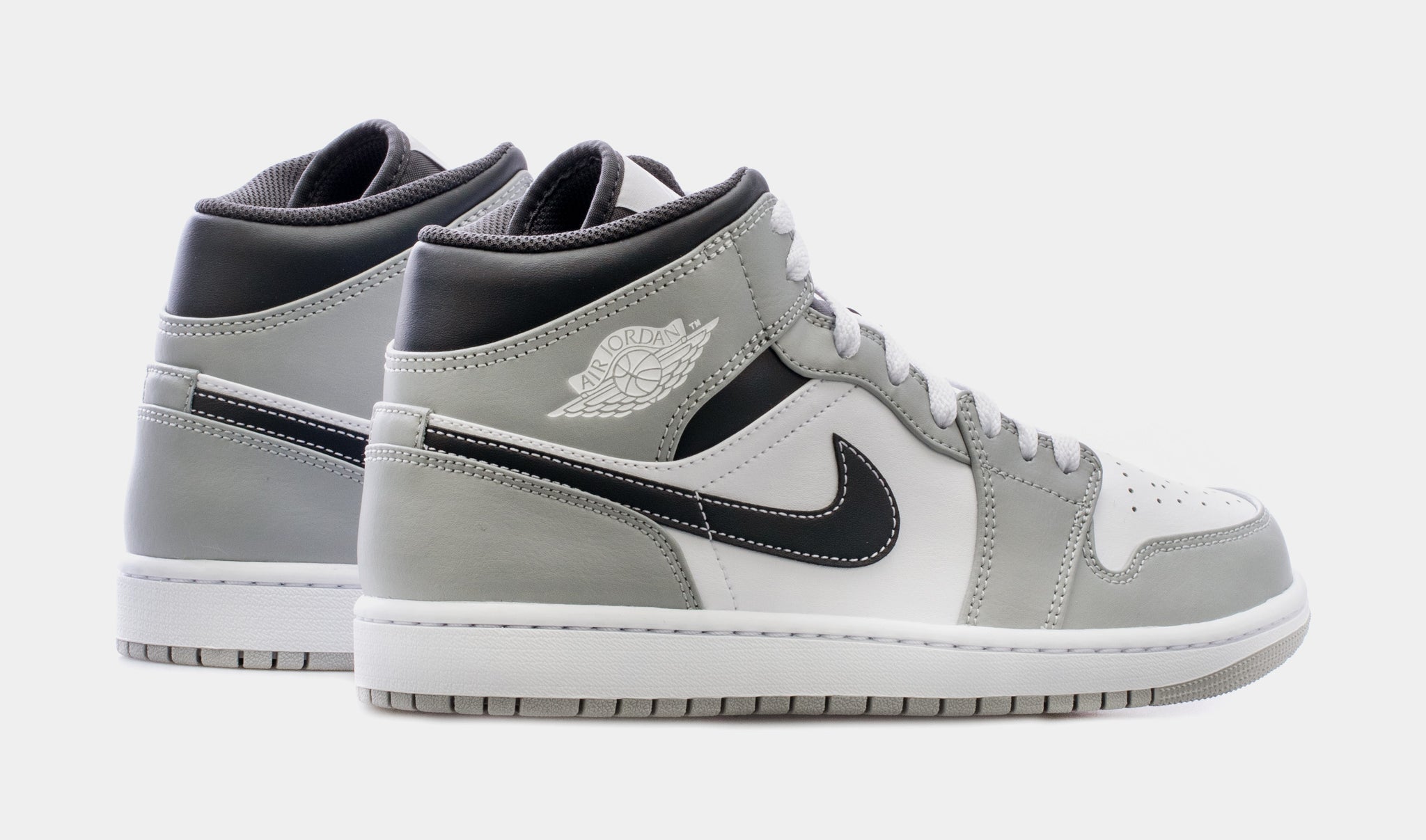 Jordan Air Jordan 1 Mid Mens Lifestyle Shoes Light Smoke Grey
