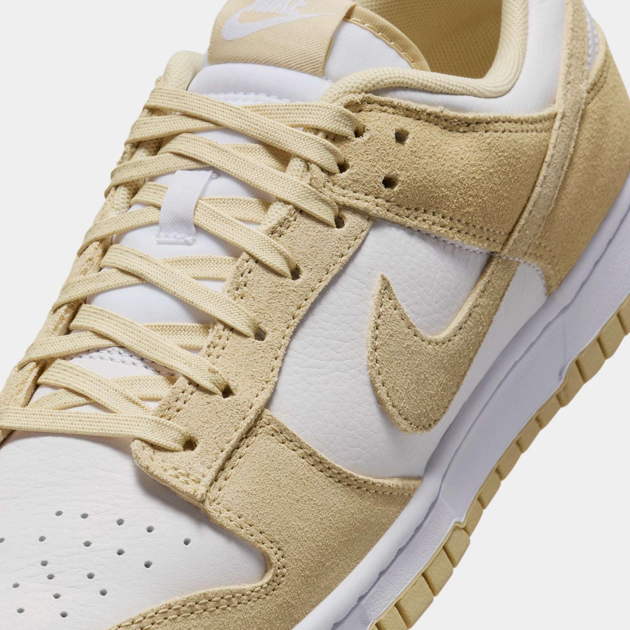 Nike Dunk Low Mens Lifestyle Shoes White Team Gold White Final