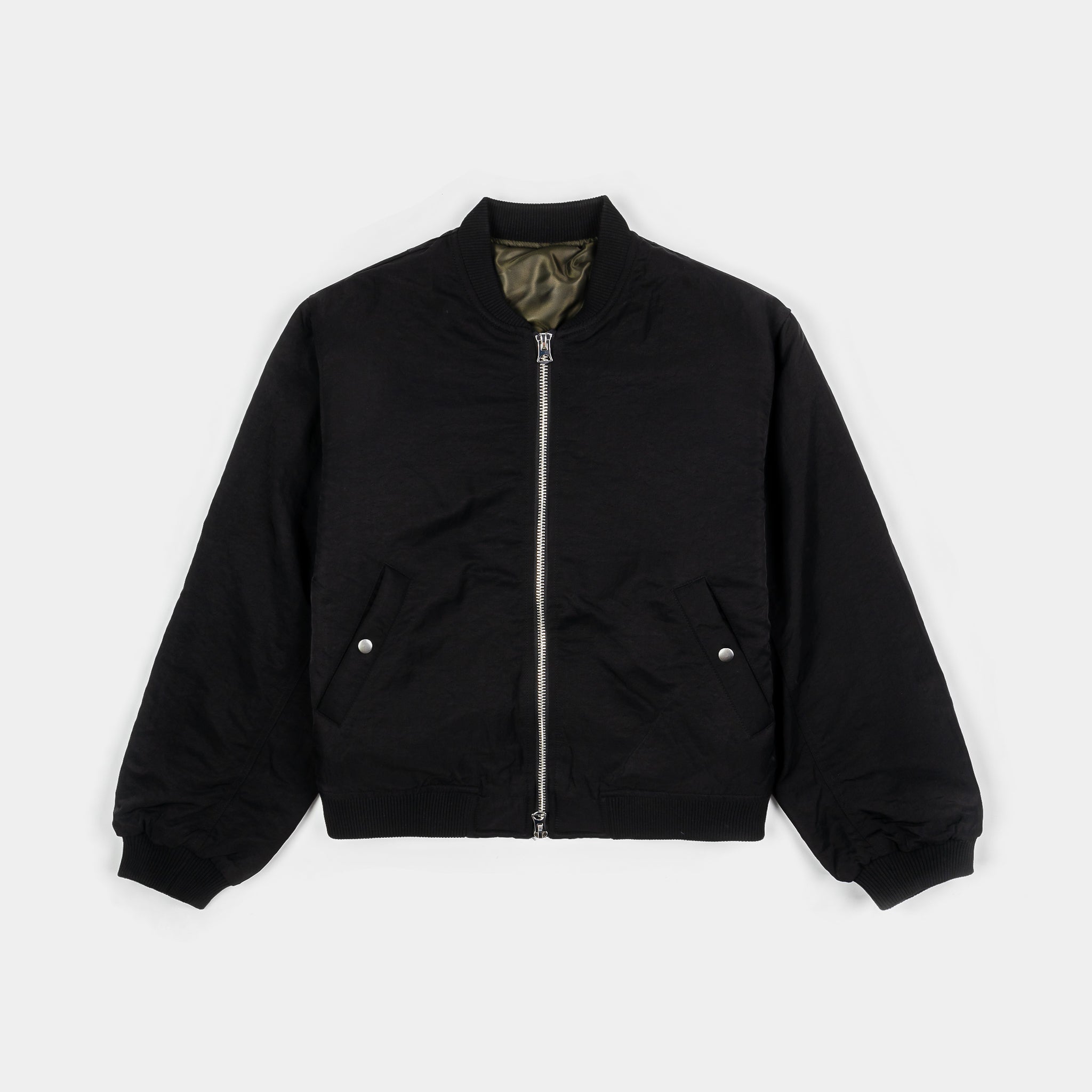 Maison Article Reversible Bomber Mens Jacket Black Green MANB101 