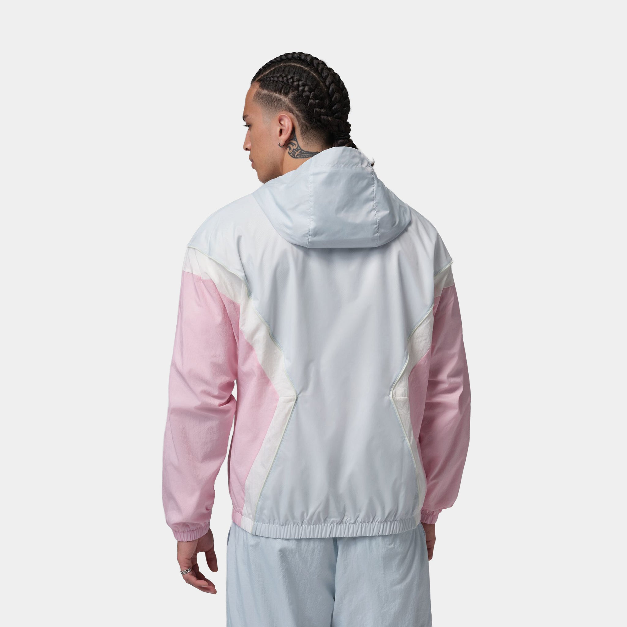 Jordan Brooklyn Hooded Draft Mens Jacket Aura Iced Carmine Jade