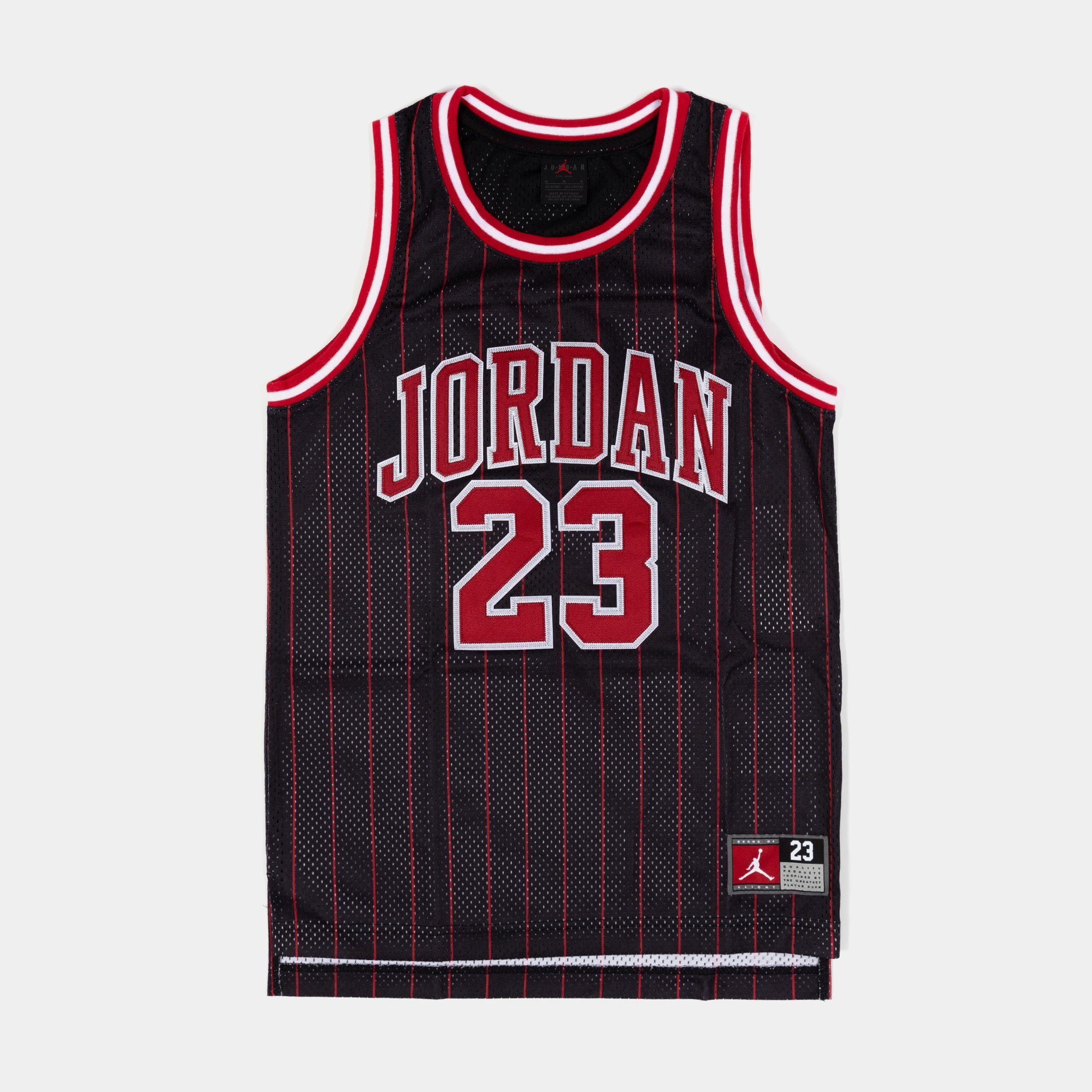Jordan JDN 23 Tank Grade School Jersey Black Red 95C655-023 – Shoe 