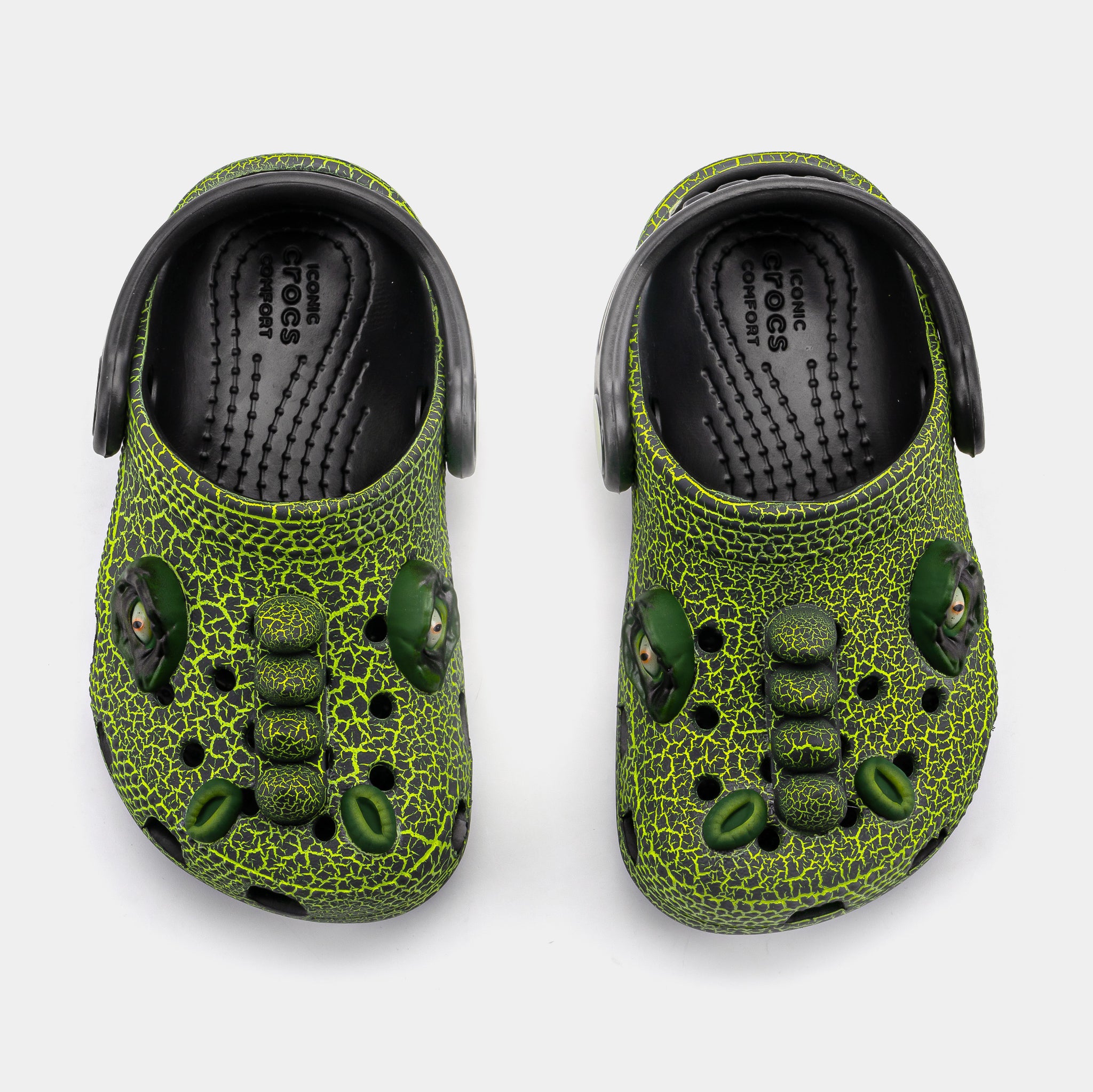 Crocs I Am Scary Dino Classic Clog Infant Toddler Sandals Green