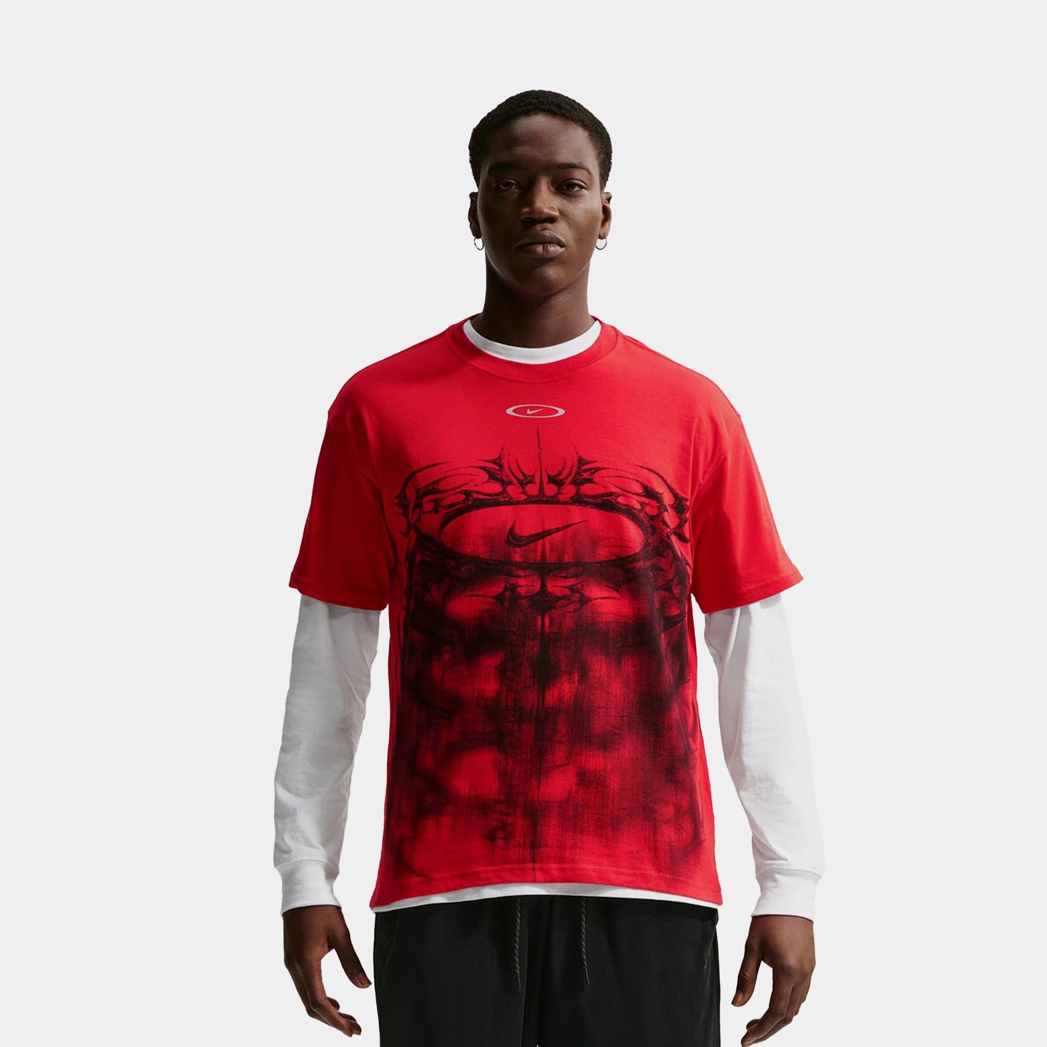 Nike NSW Max 90 Mens Short Sleeve Shirt University Red IQ1010-657