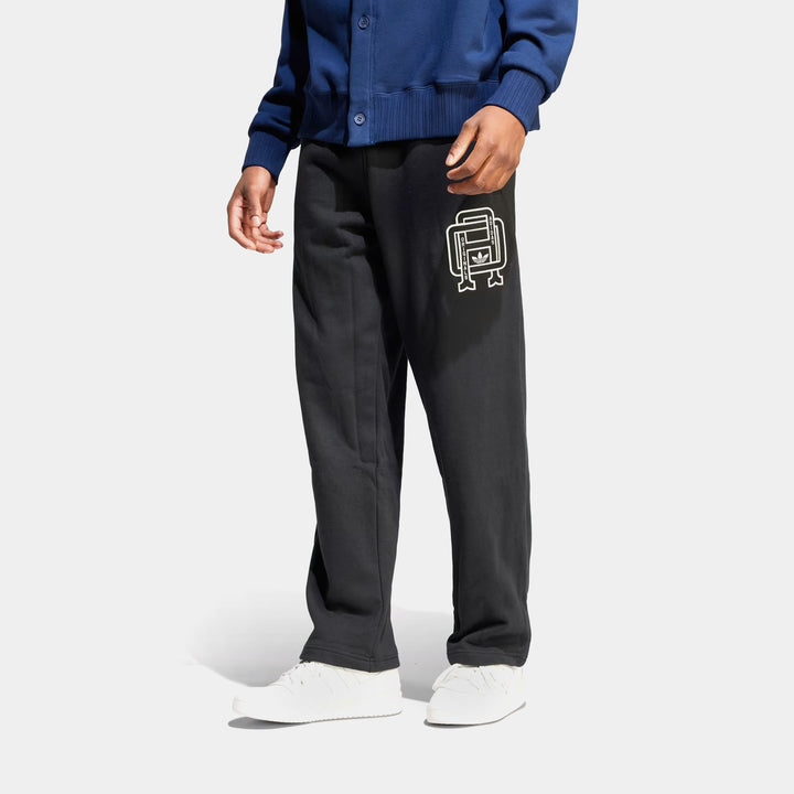 adidas Originals Trefoil Essentials Open Hem Mens Pants Black