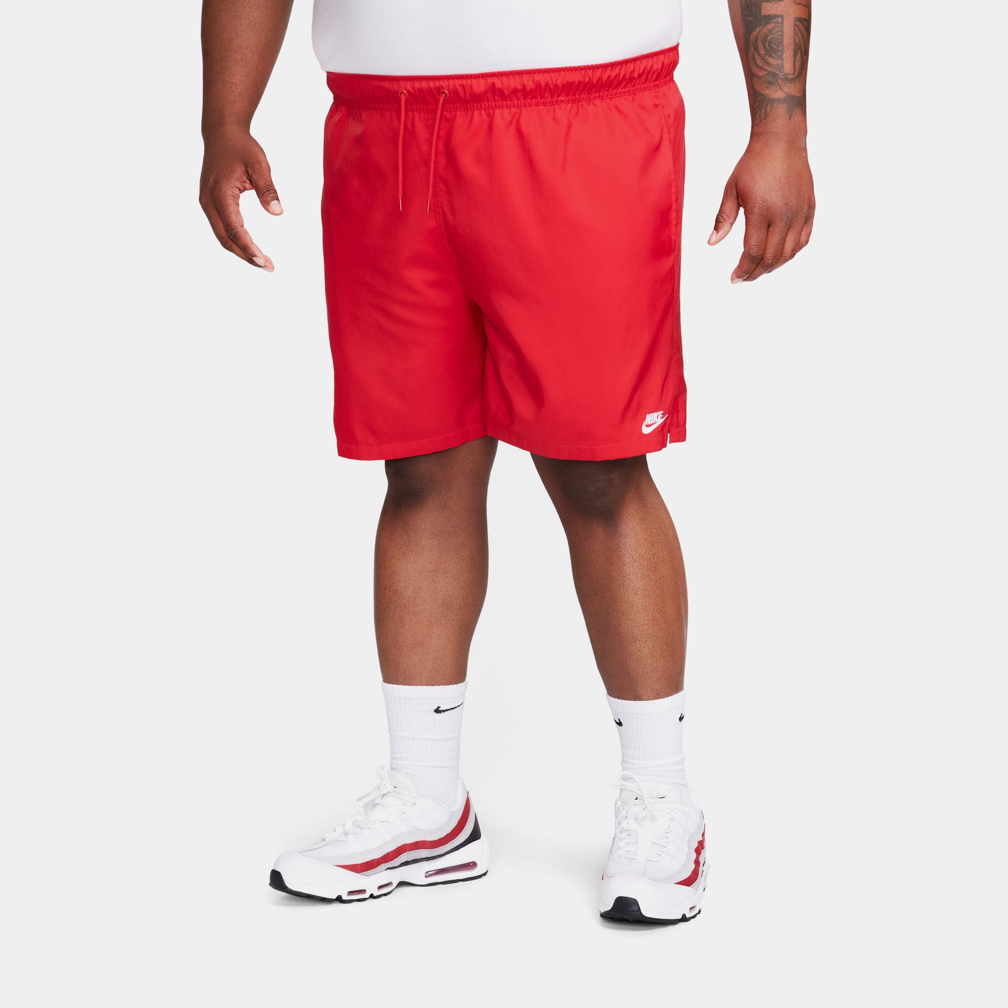 nike woven flow shorts red