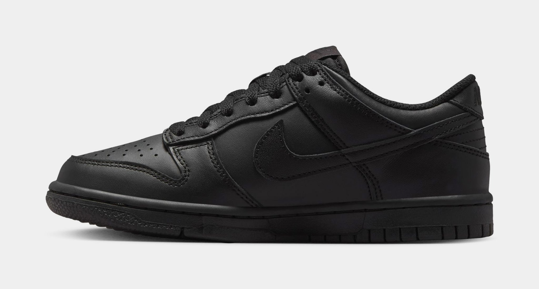 Nike Dunk Low Grade School Lifestyle Shoes Black Black Black