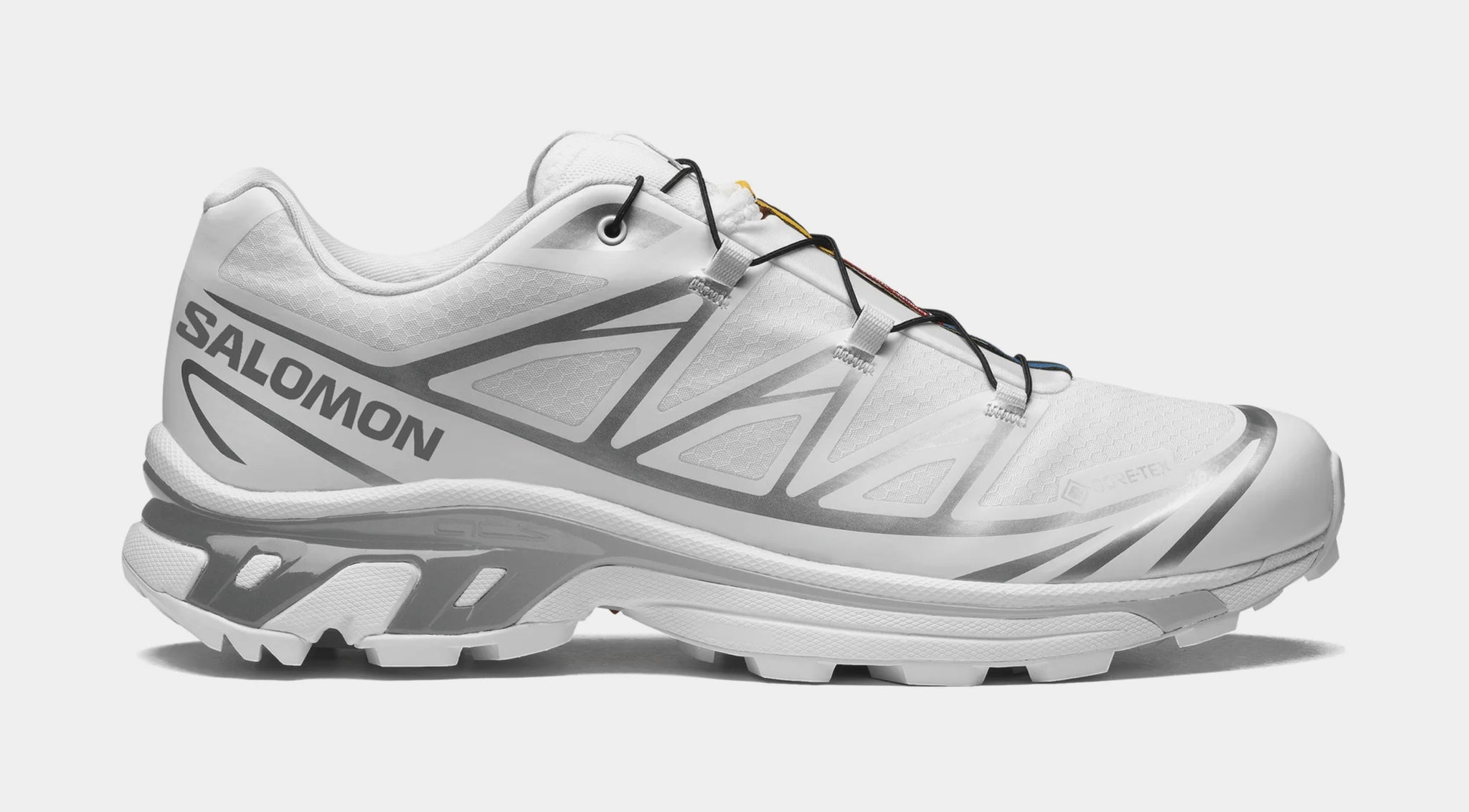 Salomon XT-6 GORE-TEX Mens Running Shoes White White Footwear 